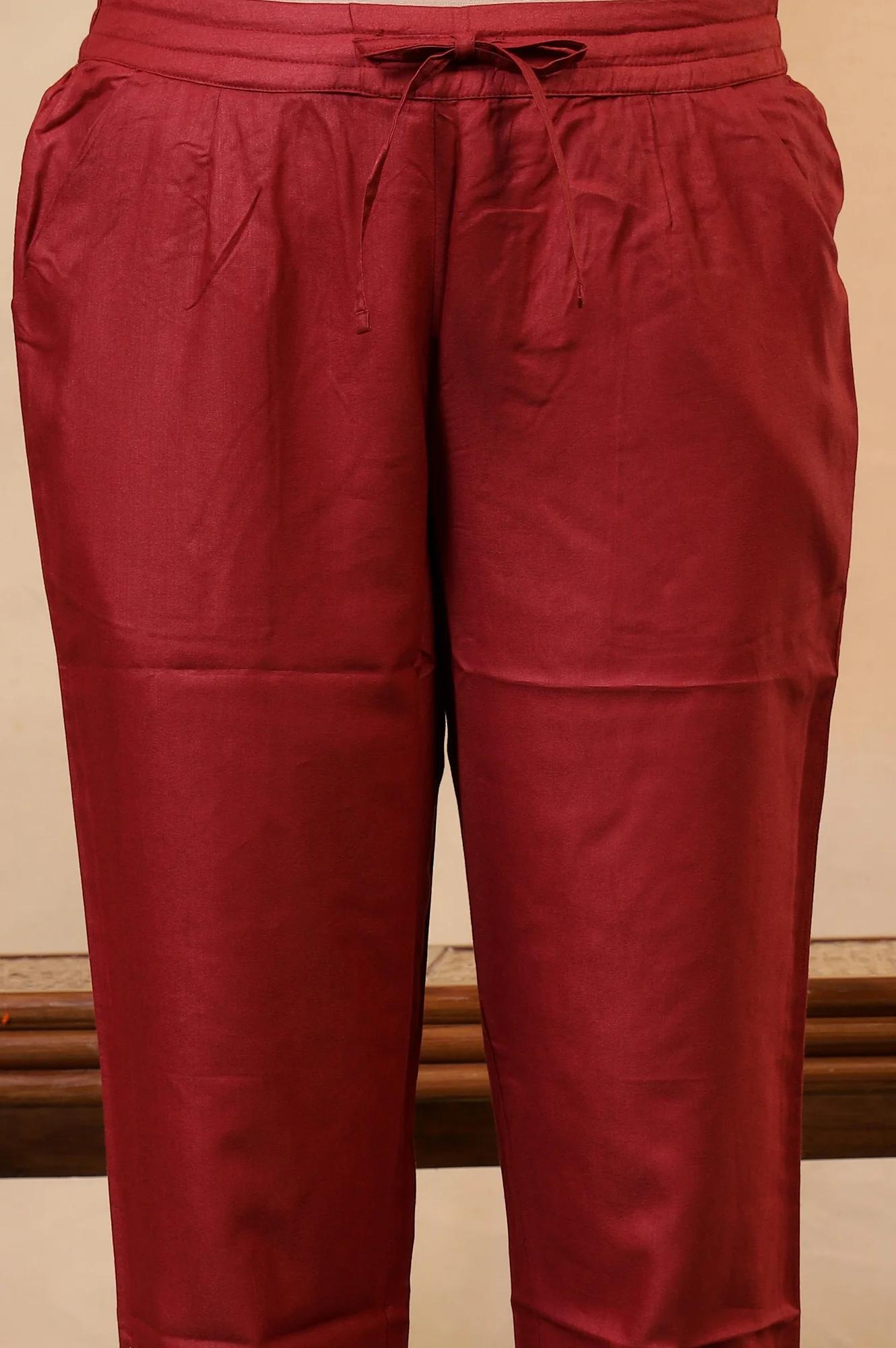 Folksong Chilli Pepper Viscose Blend Straight-Fit Ethnic Motif Pyjamas - Image 6
