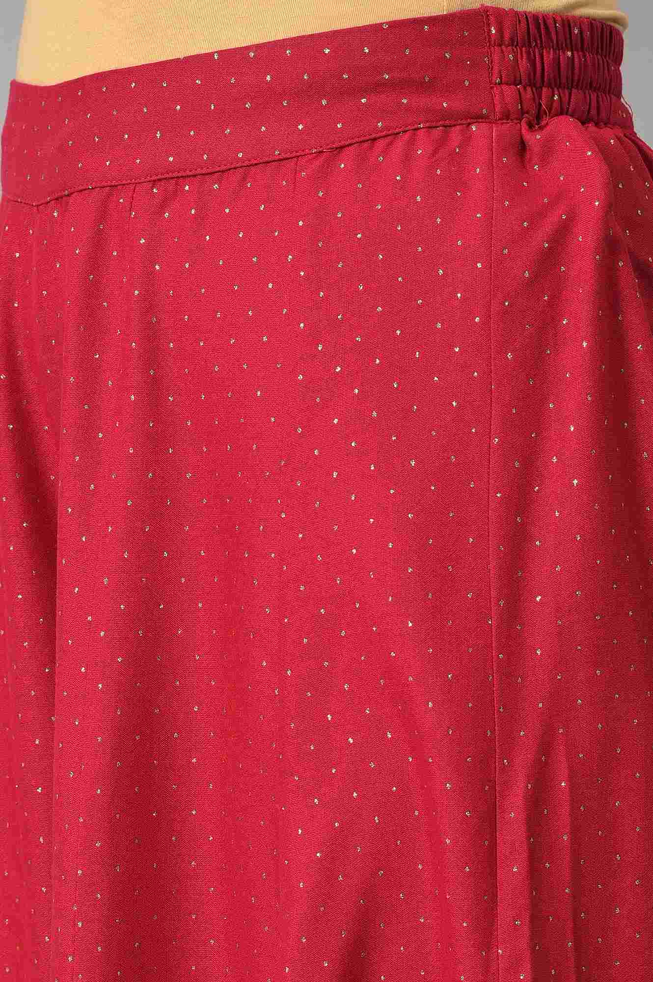 Fuchsia Pink Glitter Printed Culottes - Image 7