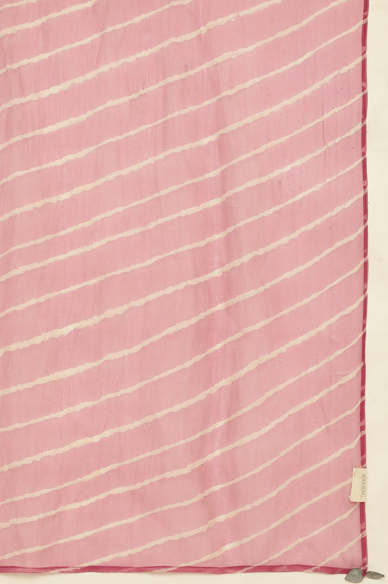 Fuschia Shibori Silk Organza Drape - Image 5