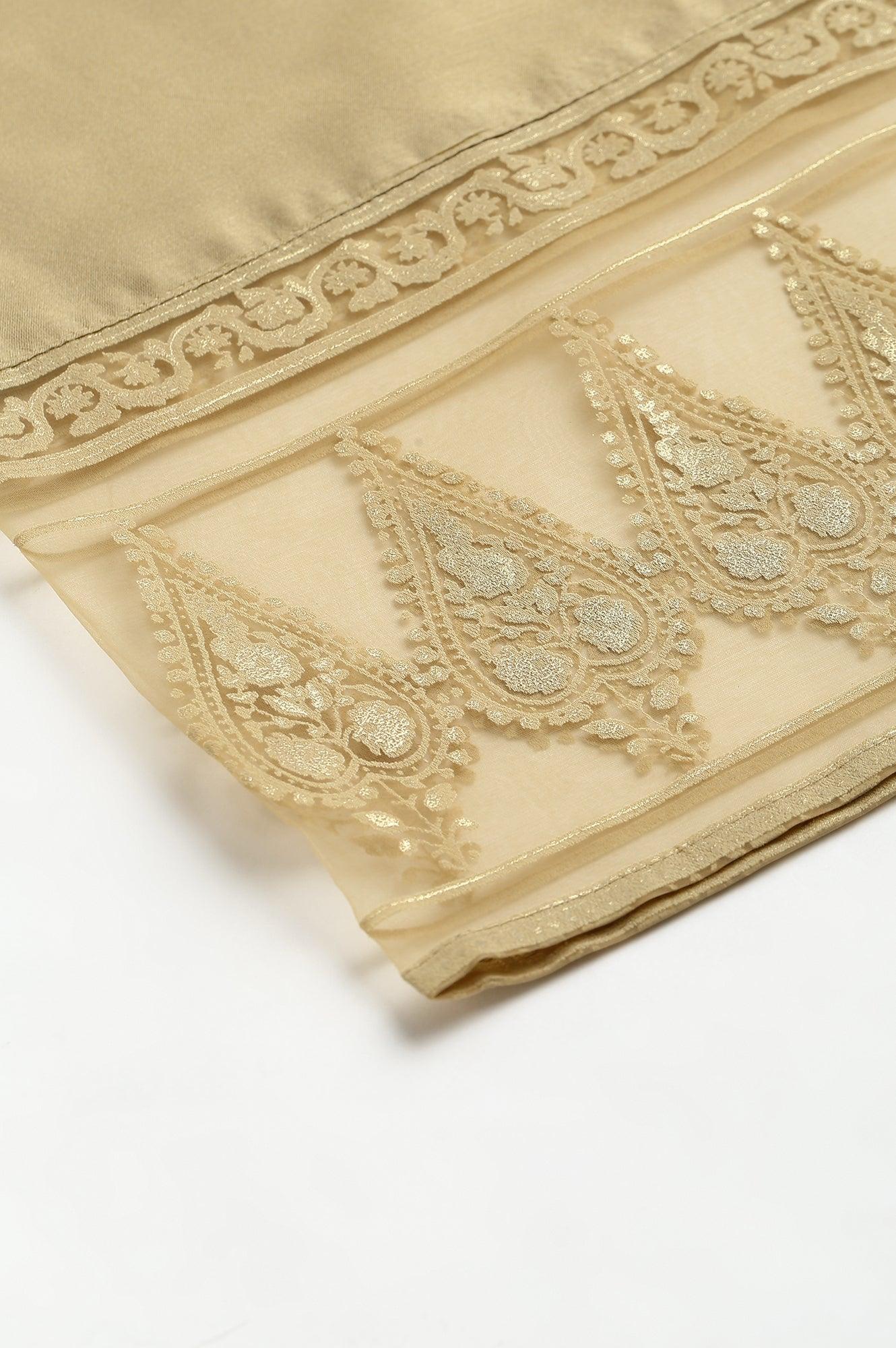 Gold Plus Size Parallel Pants With Brasso Panel - Image 9
