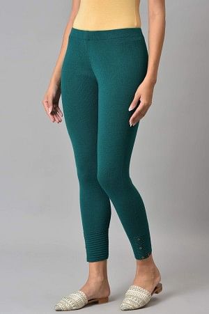 Green Acrylic Winter Leggings - Image 3