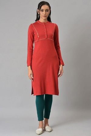 Green Acrylic Winter Leggings - Image 5