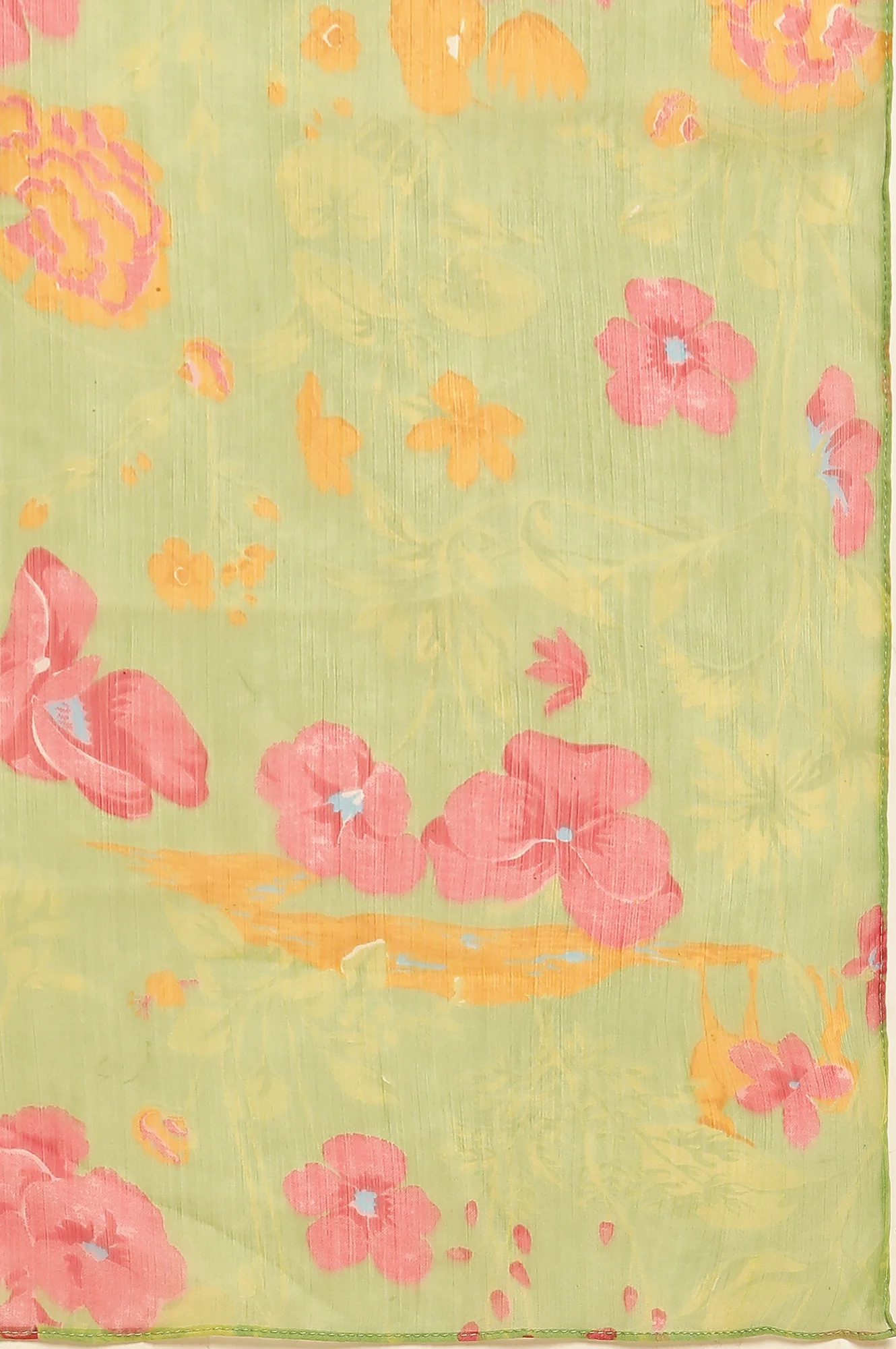 Green Floral Printed Kurta, Pants and Dupatta Set - Image 10