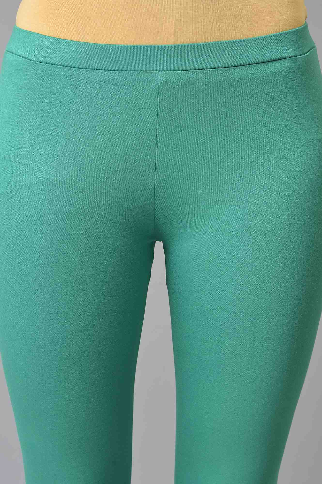 Green Knitted Women Tights - Image 6