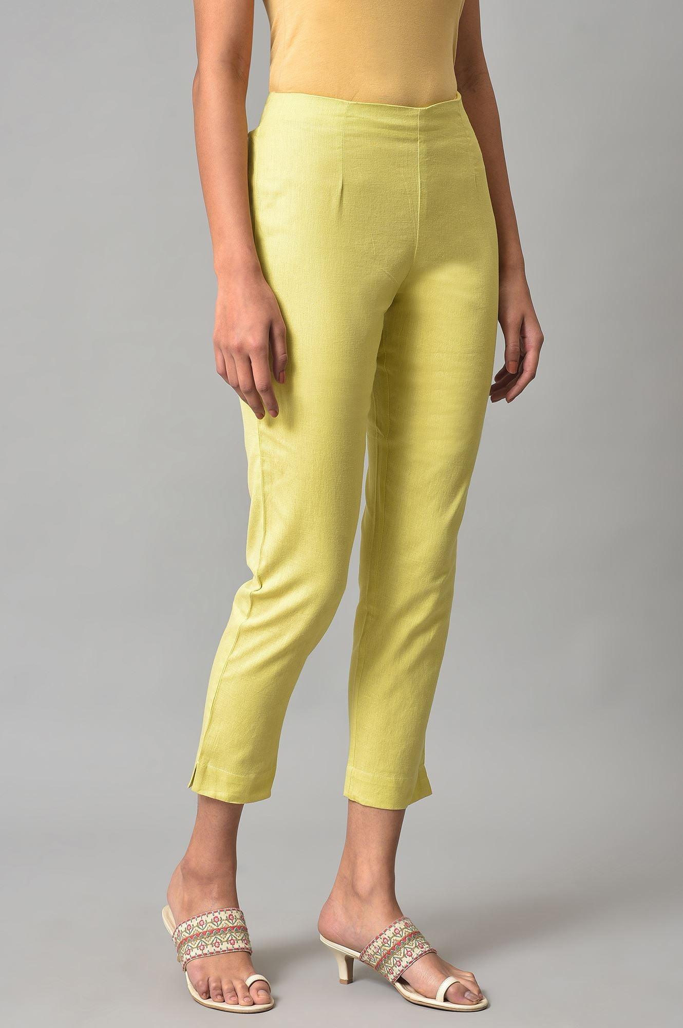 Green Plus Size Slim Pants - Image 4