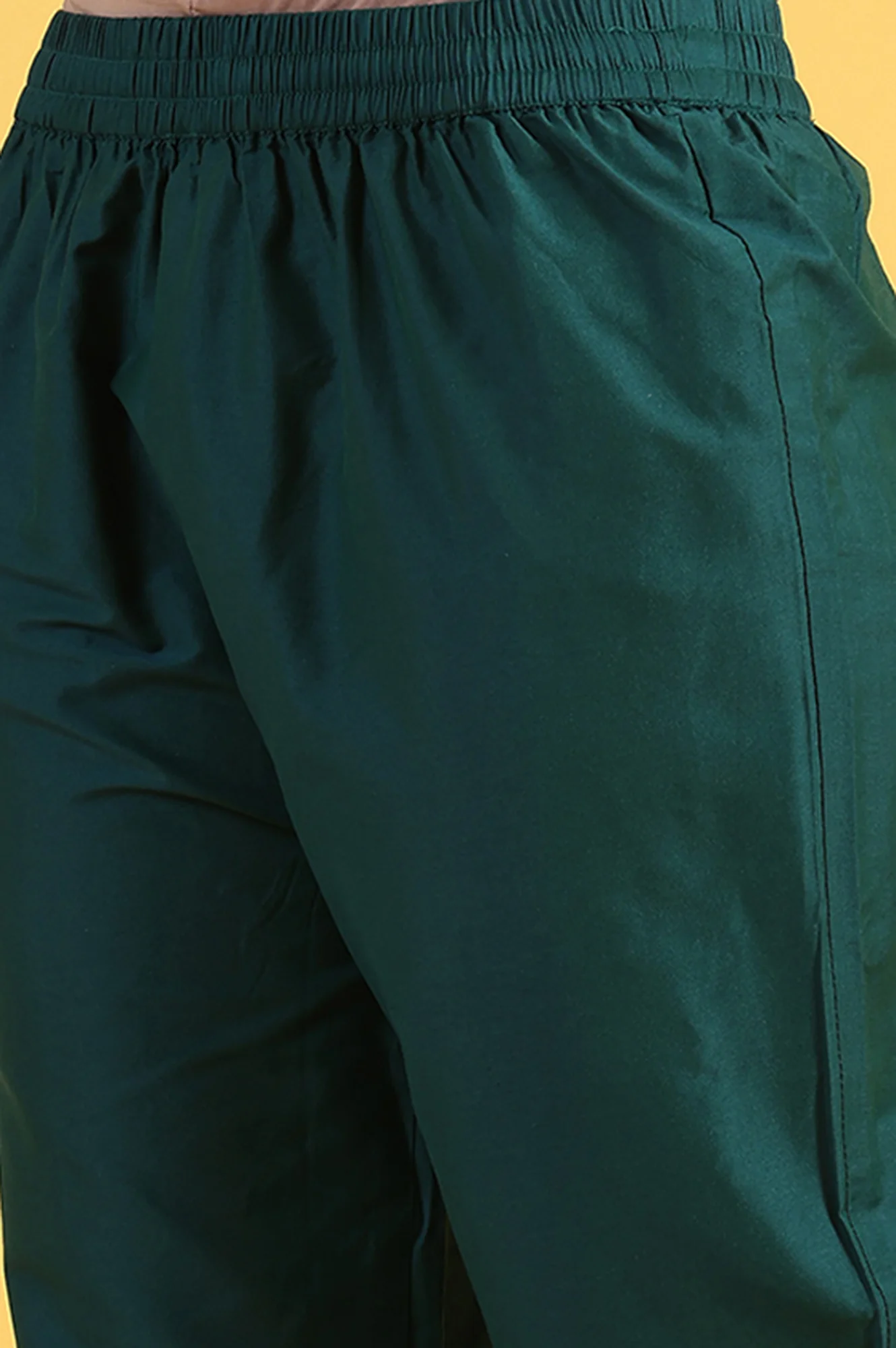Green Solid SequinsFlared Kurta & Straight pant with Dupatta Set - Image 8
