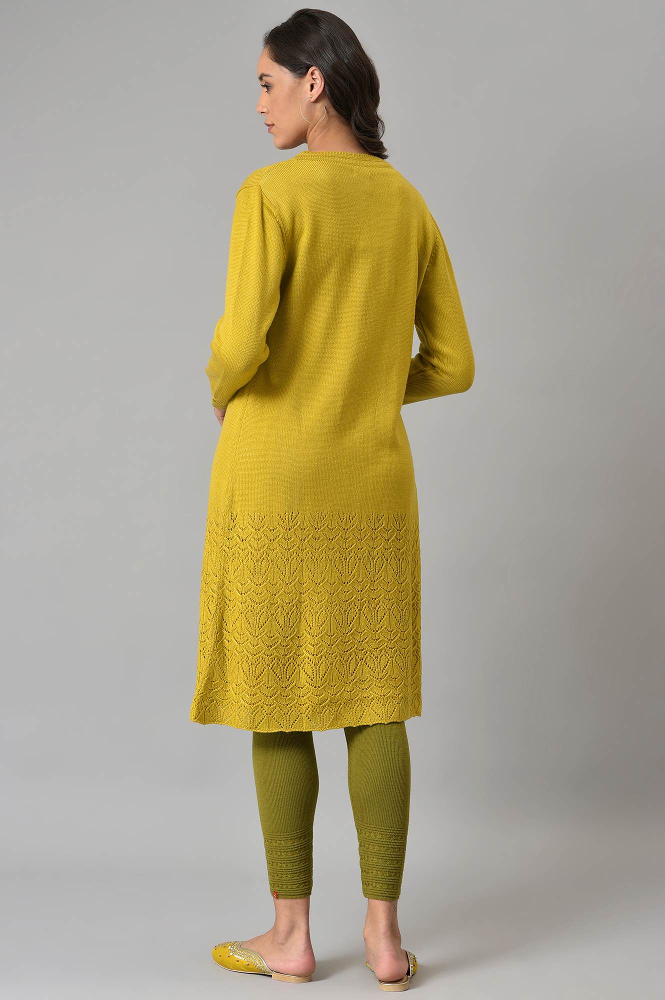 Green Sulphur Front Open Cardigan - Image 2