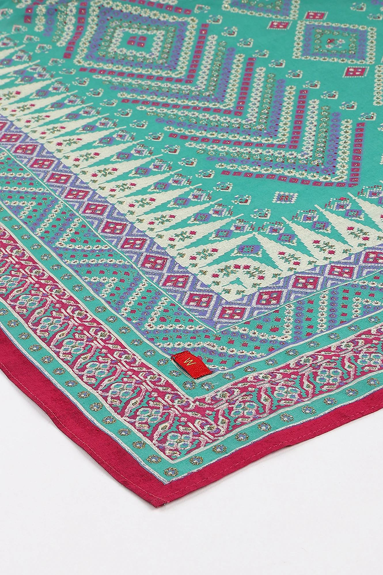 Green Voile Printed Dupatta - Image 5