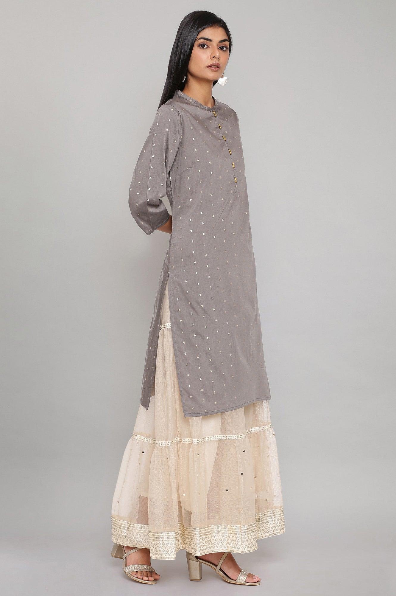 Grey Light Festive kurta - Image 4