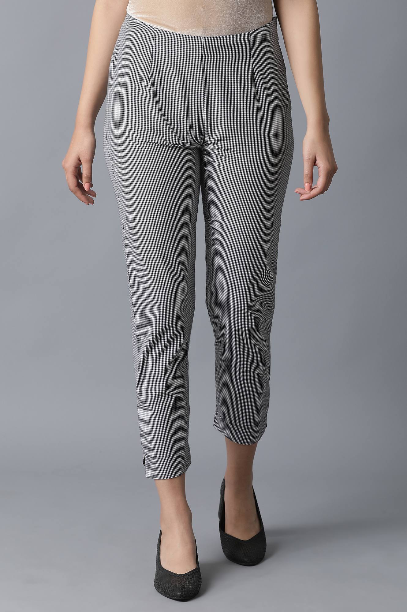 Grey Printed Rayon A-line Shirt Kurta and Slim Pant Set - Image 4