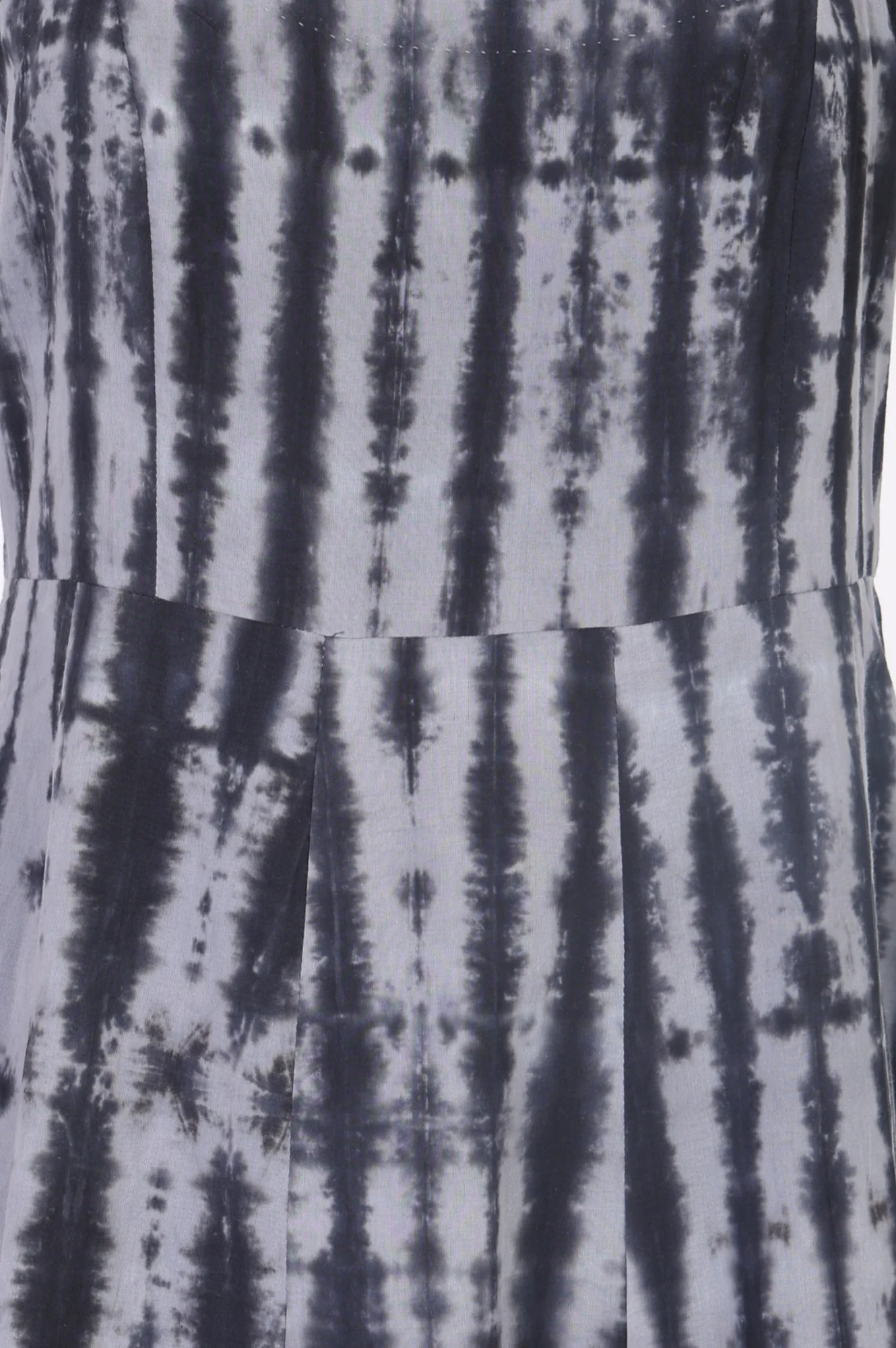 Grey Shibori Printed Sleeveless Pure Cotton A-line Western Dress - Image 6