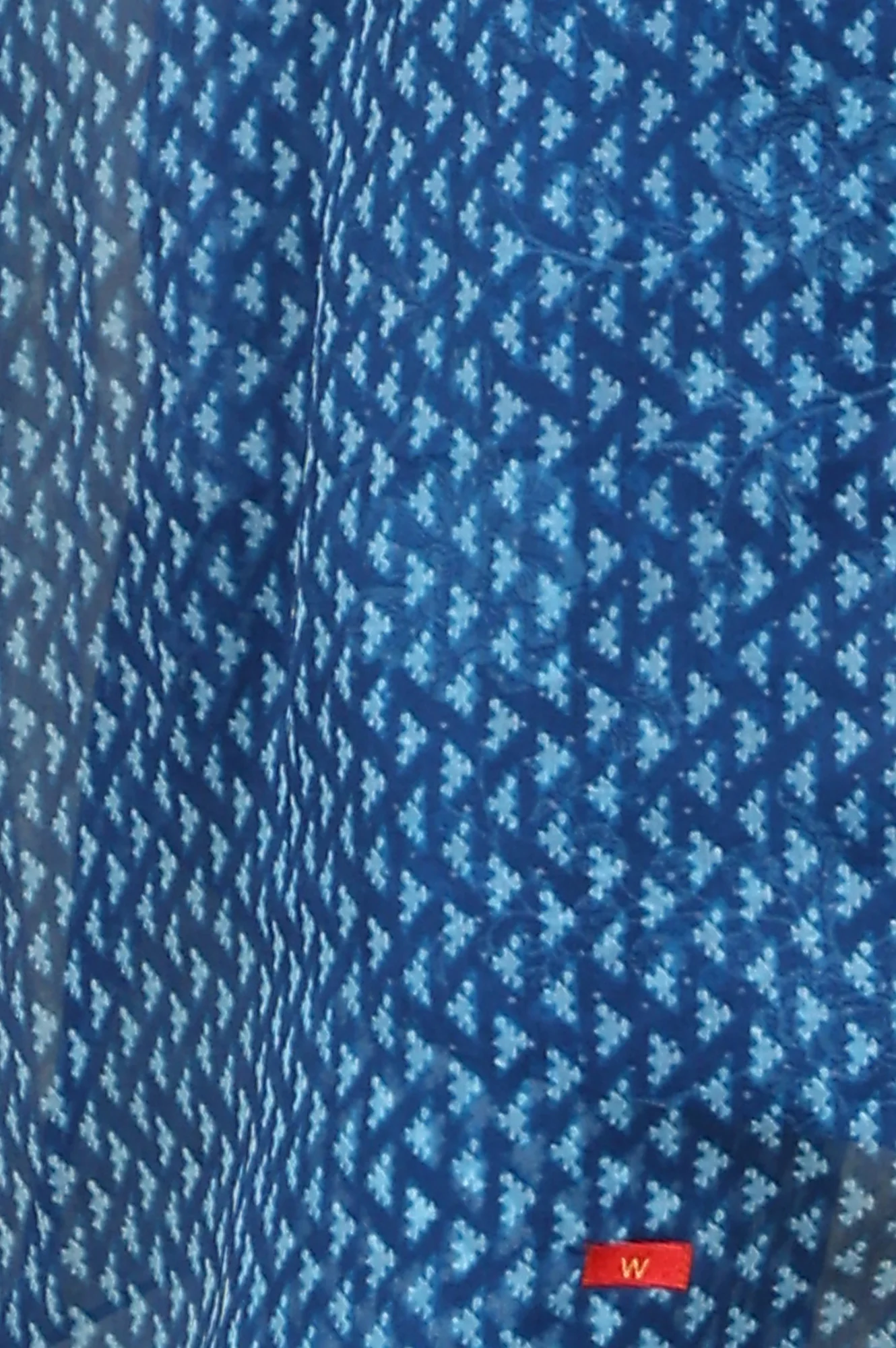 Ink Blue V-Neck Rayon Flax Straight Kurta, Printed Straight Pants Set With Dupatta - Image 9