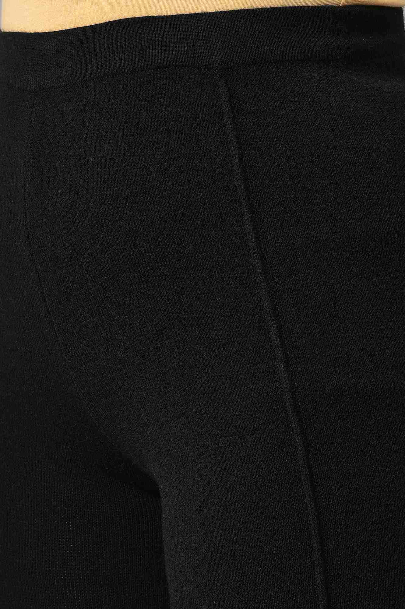 Jet Black Solid Winter Tights - Image 7