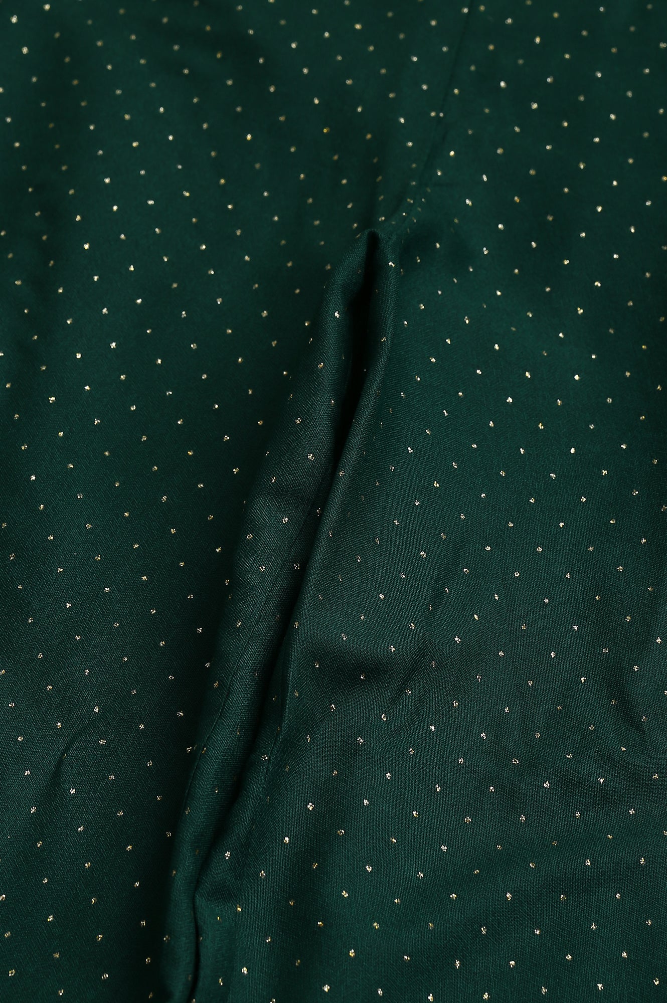 Leaf Green Glitter Printed Plus Size Culottes - Image 8