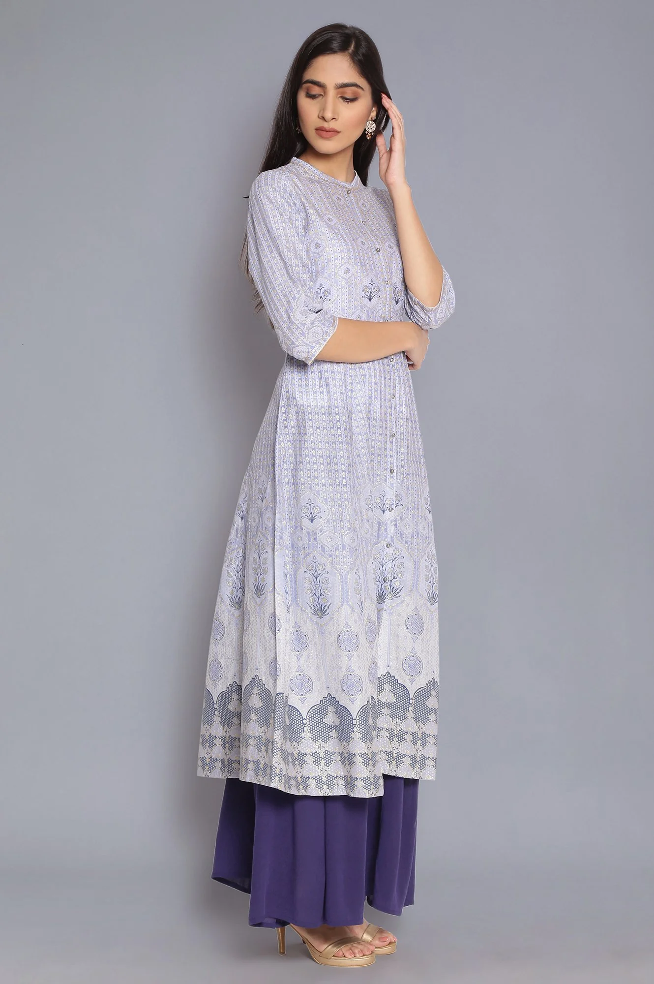 Light Blue Kalidar Dress - Image 4