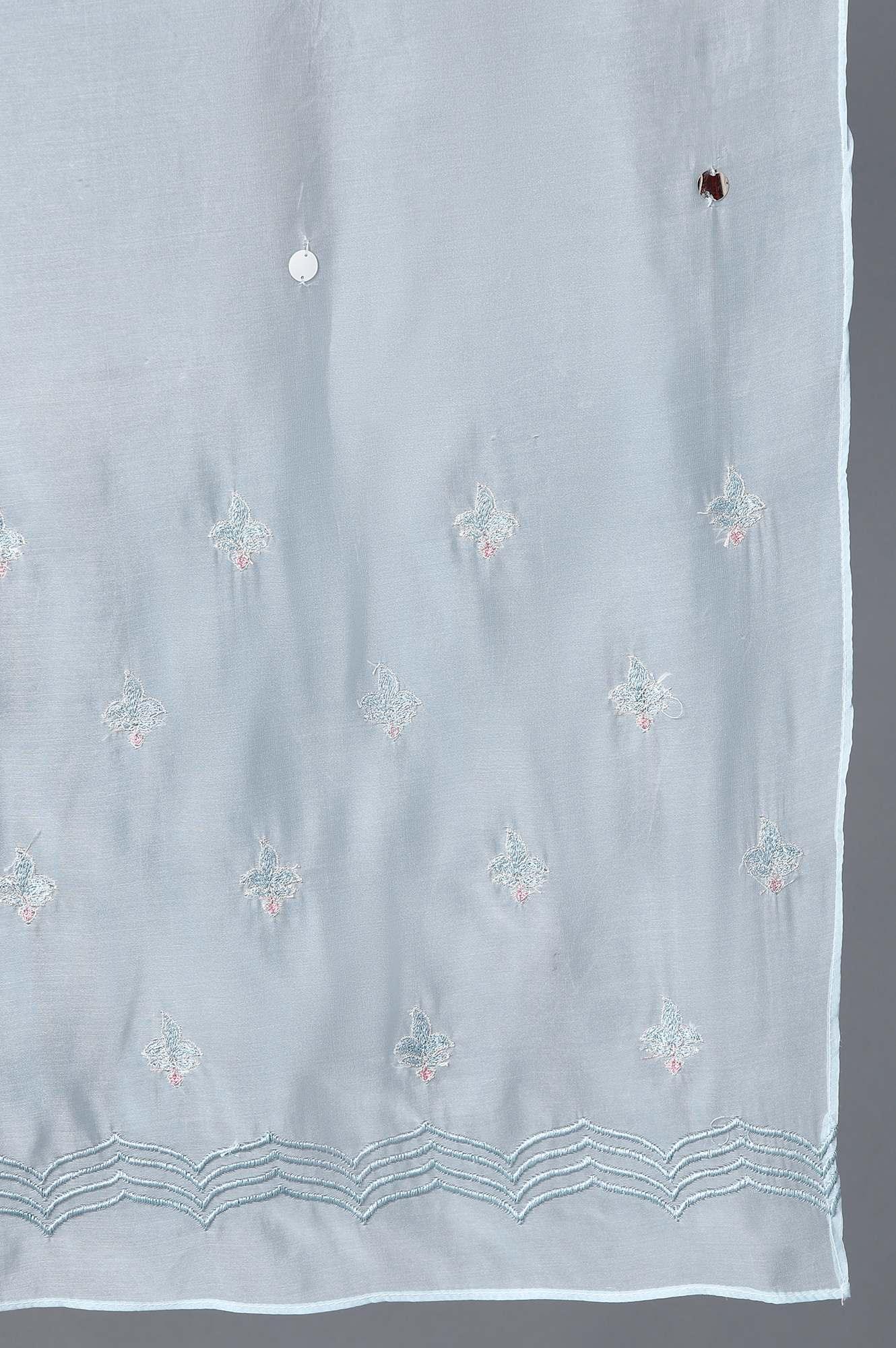 Light Blue kurta, Sharara And Dupatta Set - Image 7