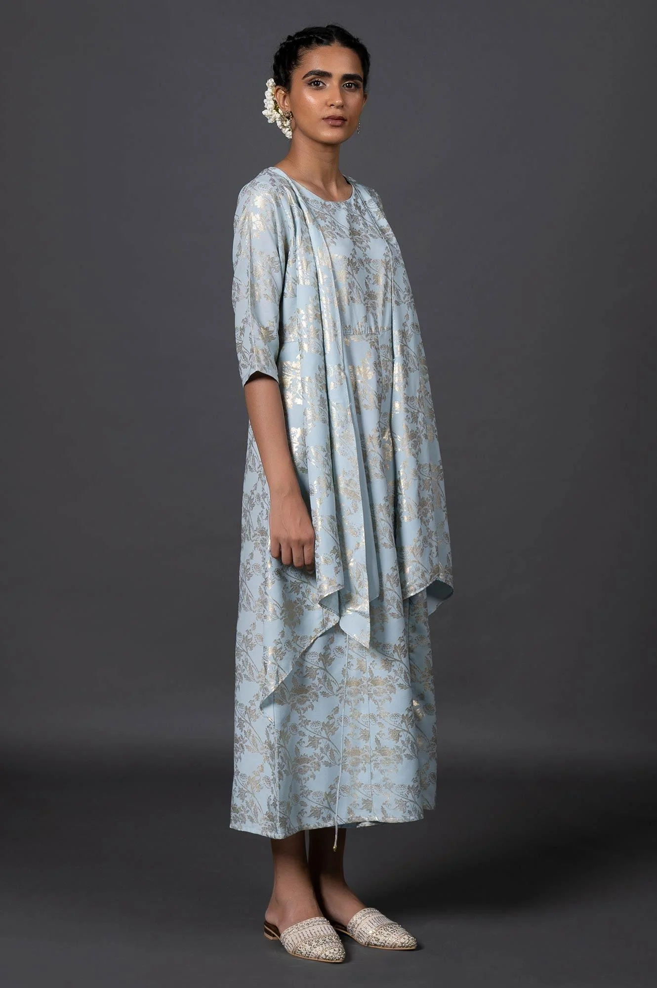 Light Blue Layered Jumpsuit - Image 4