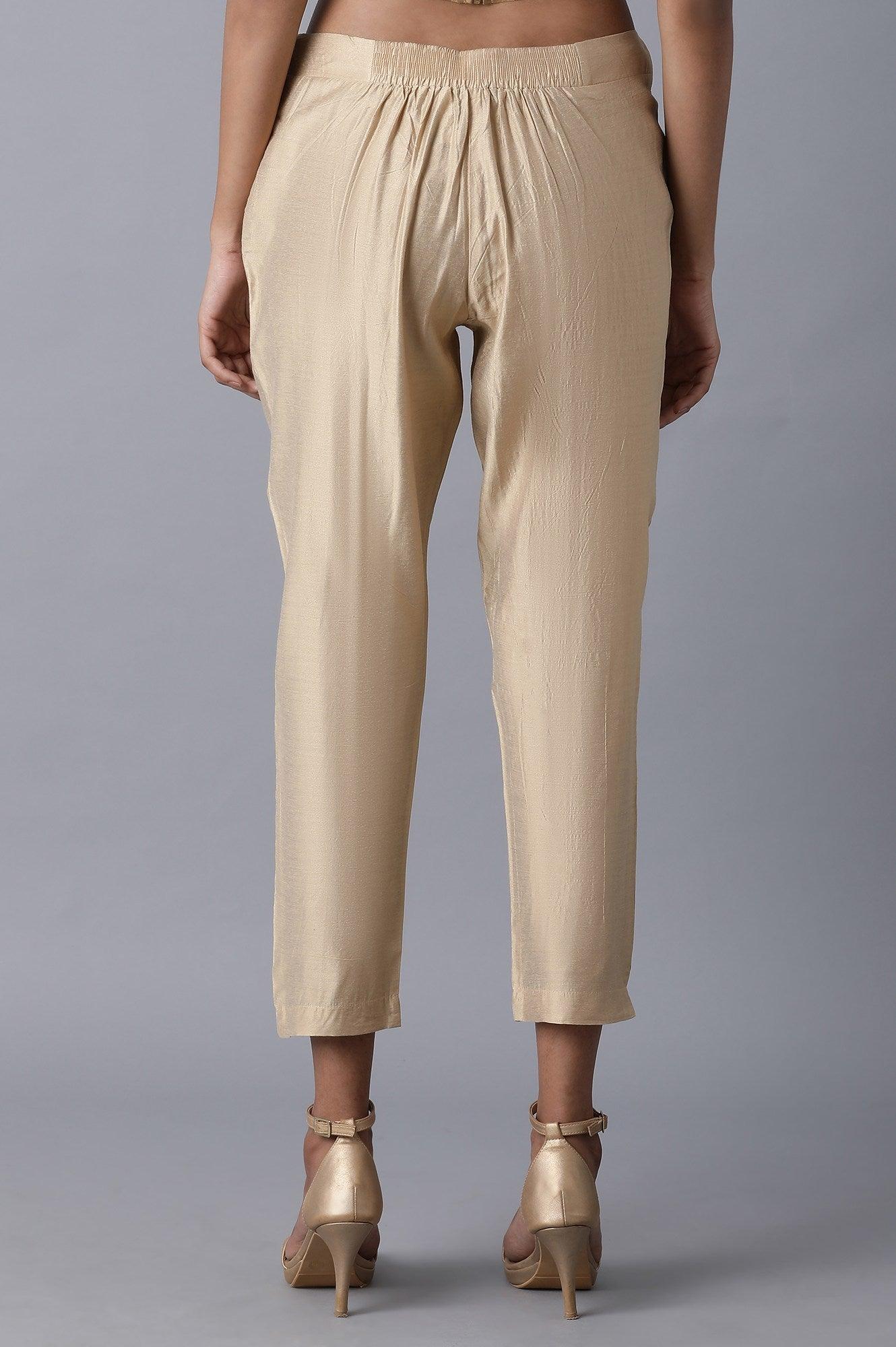 Light Gold Slim Pants - Image 2