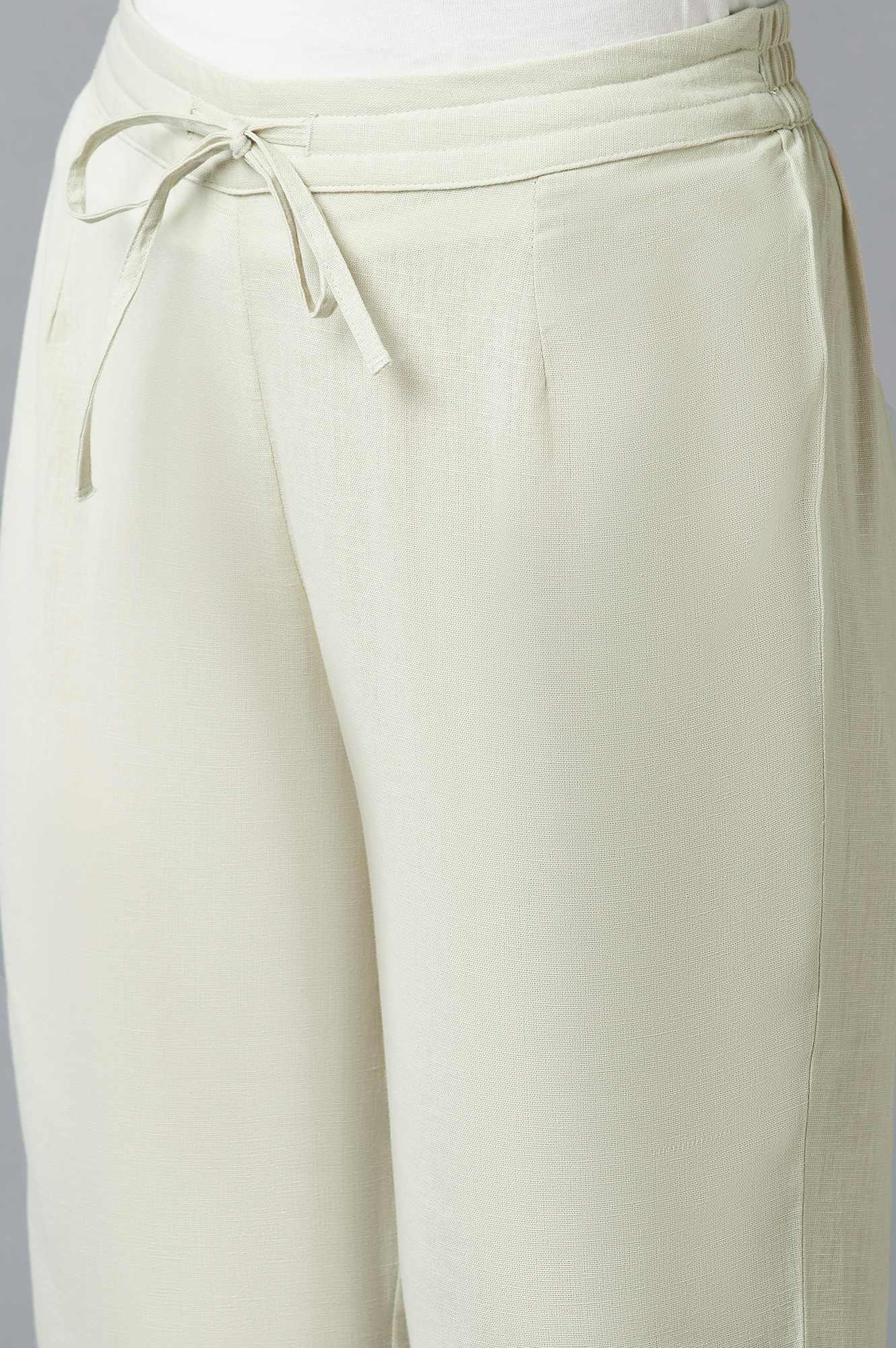 Light Green Embroidered kurta In Keyhole Neckline With Straight Pants And Chiffon Dupatta - Image 6