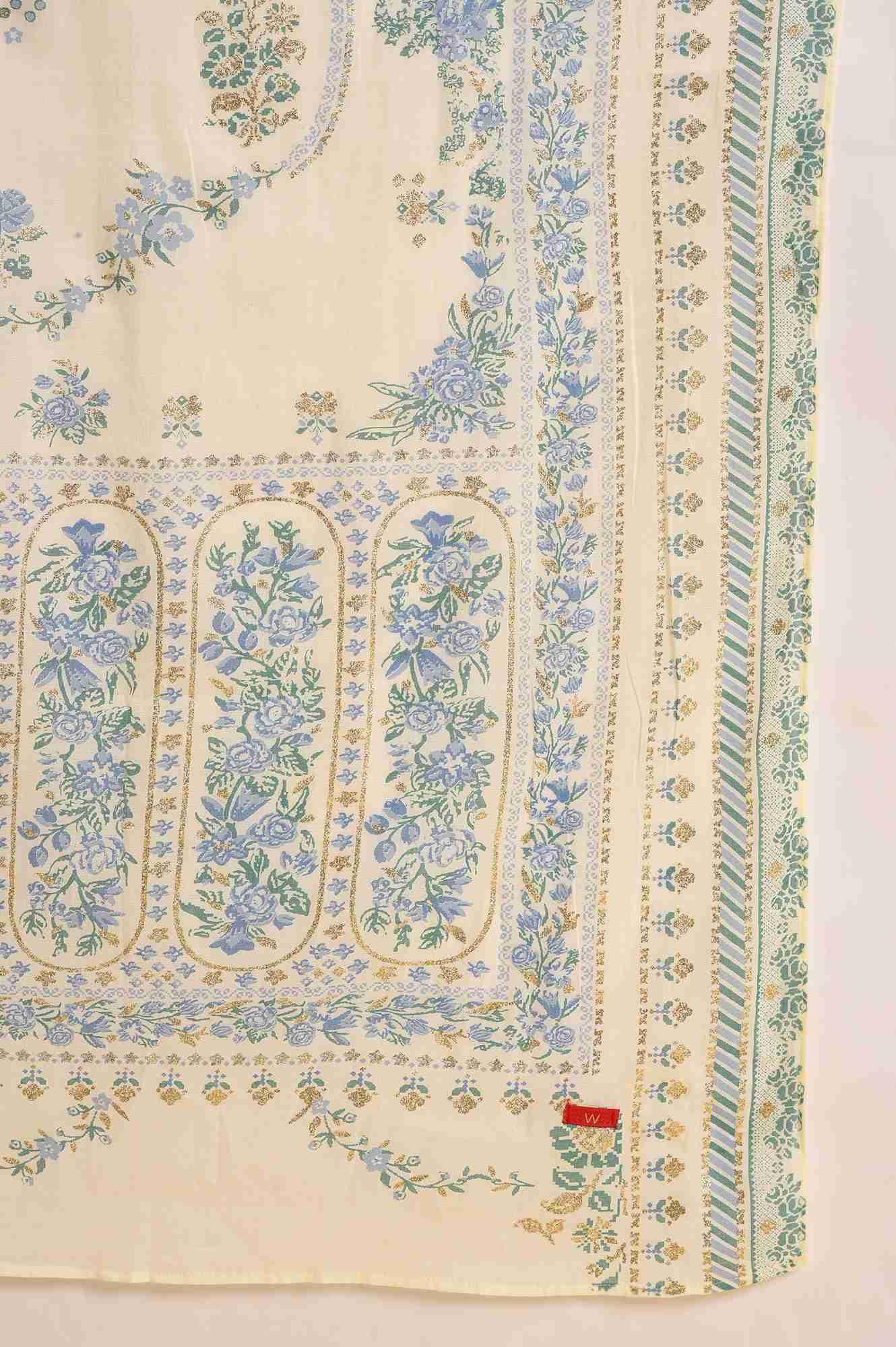 Light Green Printed kurta, Parallel Pants & Dupatta Set - Image 9