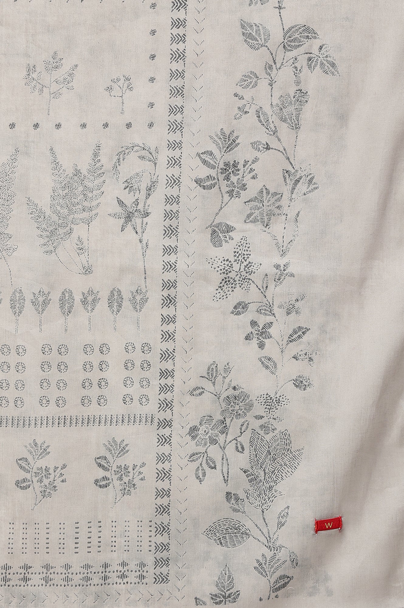 Light Grey Voile Printed Dupatta - Image 4