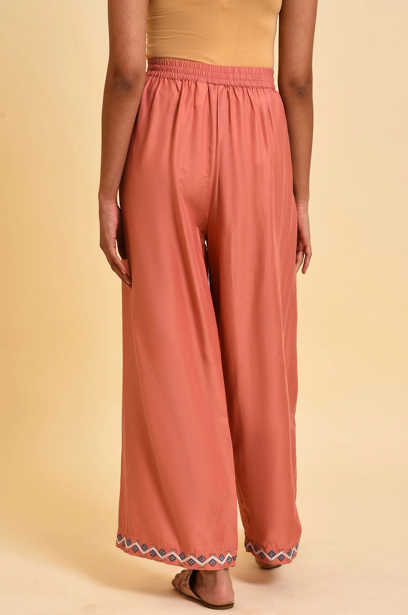Light Orange Plus Size Parallel Pants - Image 2