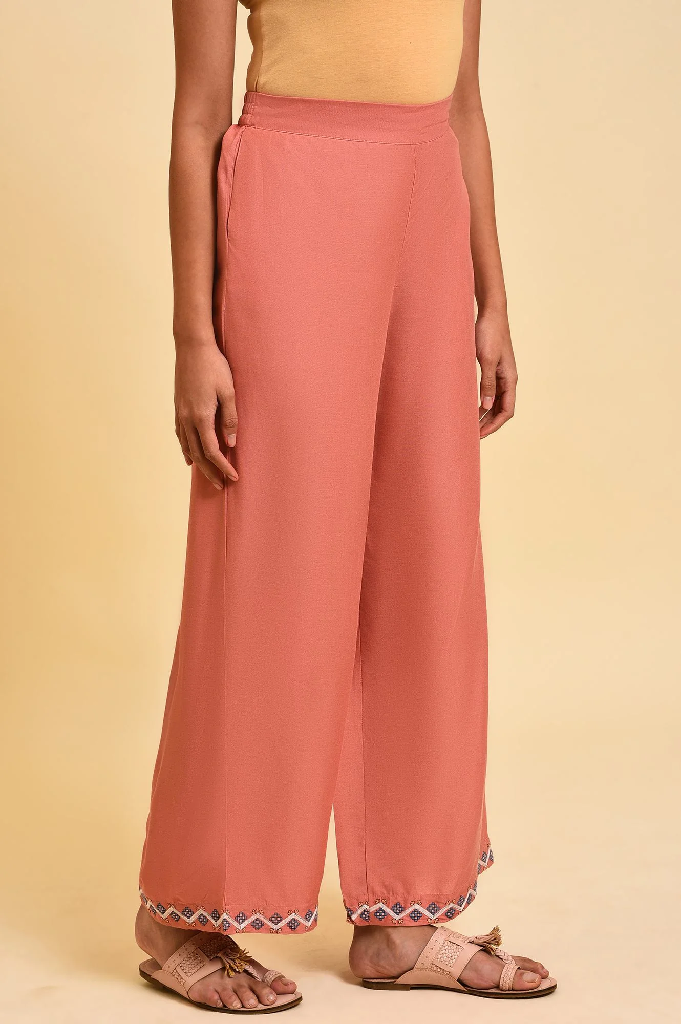 Light Orange Plus Size Parallel Pants - Image 4