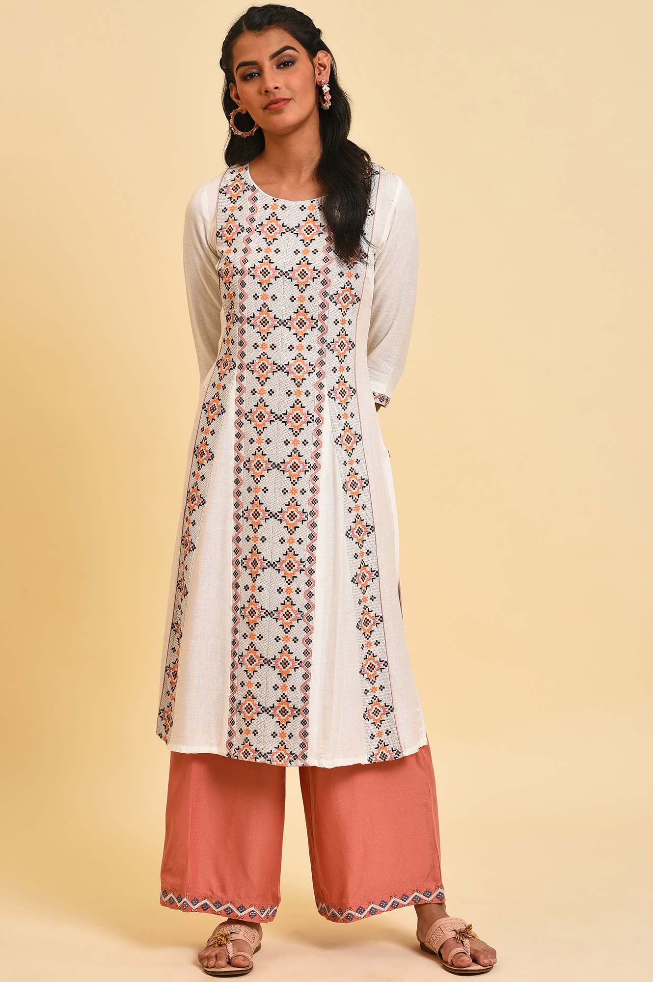 Light Orange Plus Size Parallel Pants - Image 5