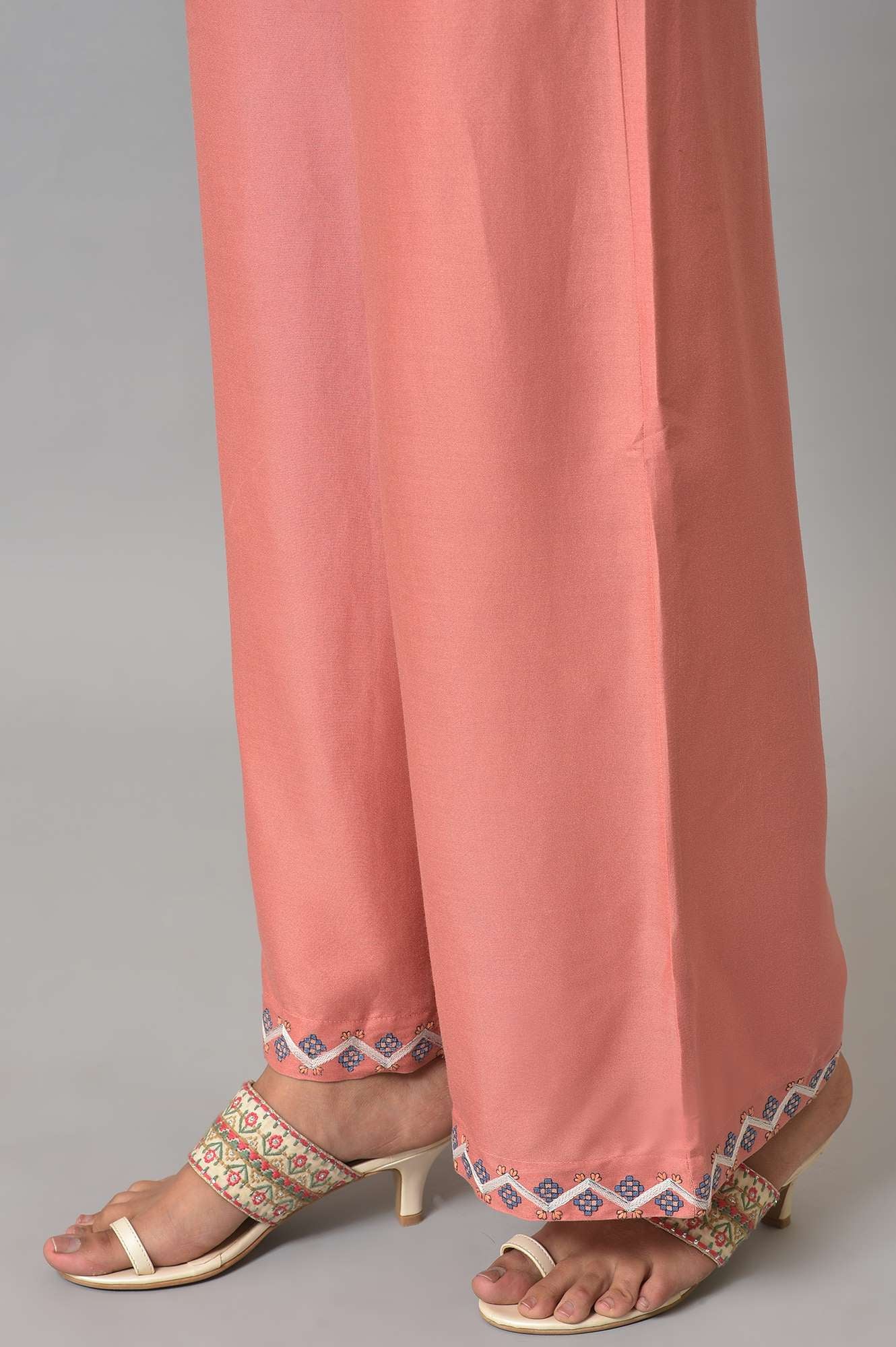 Light Orange Plus Size Parallel Pants - Image 8
