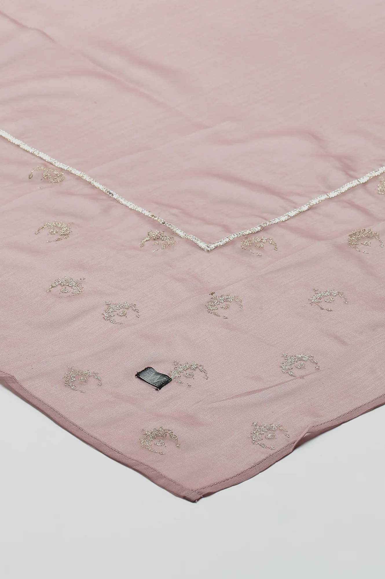 Light Pink Festive Paisley Print Dupatta - Image 5