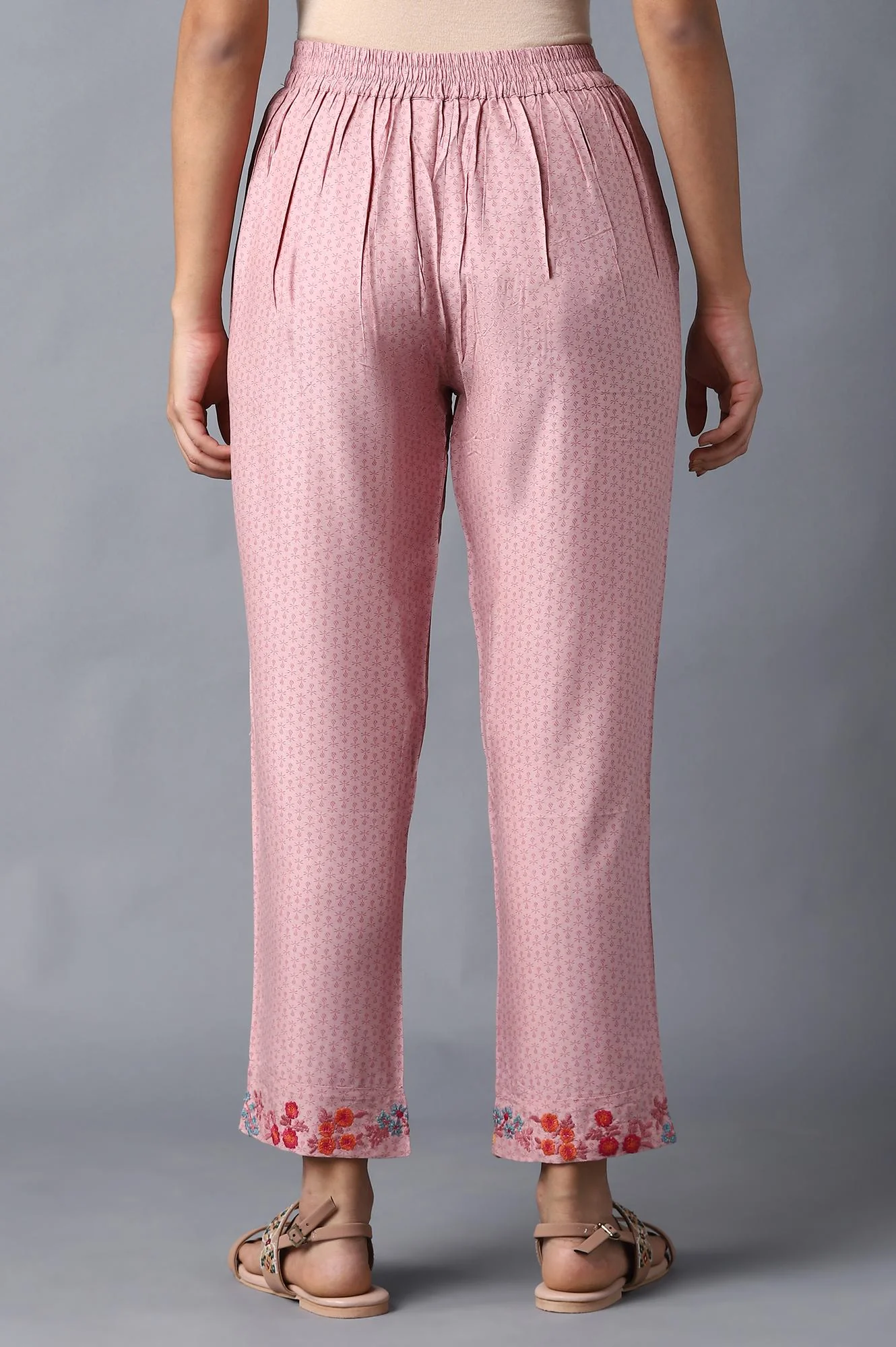 Nectar Pink Floral Printed Straight Pants - Image 2