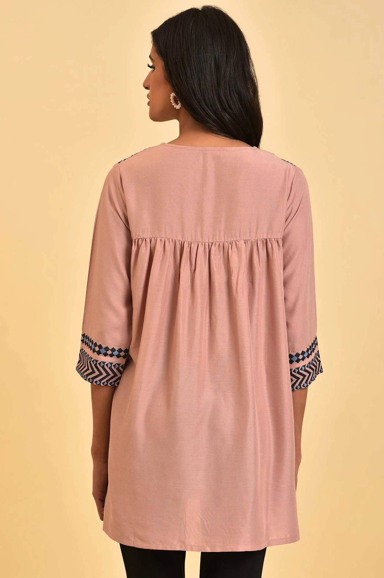 Light Pink Printed Western Top - Image 2