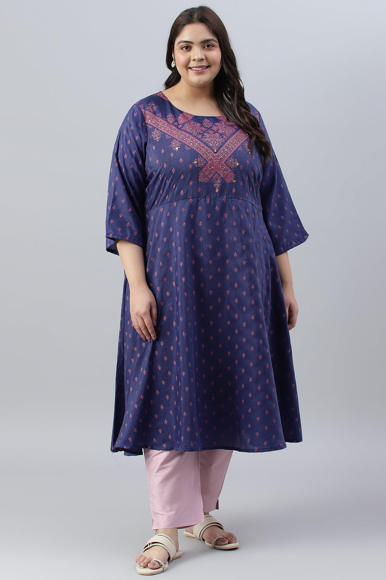 Light Pink Solid Women Plus Size Slim Pants - Image 6