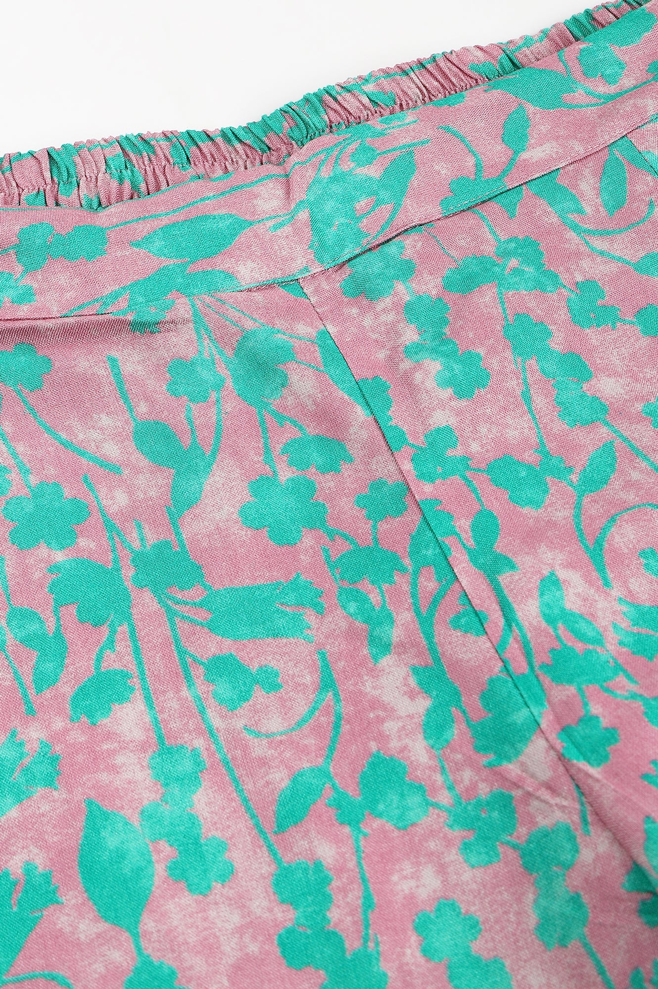 Light Purple Floral Printed Parallel Pants - Image 6