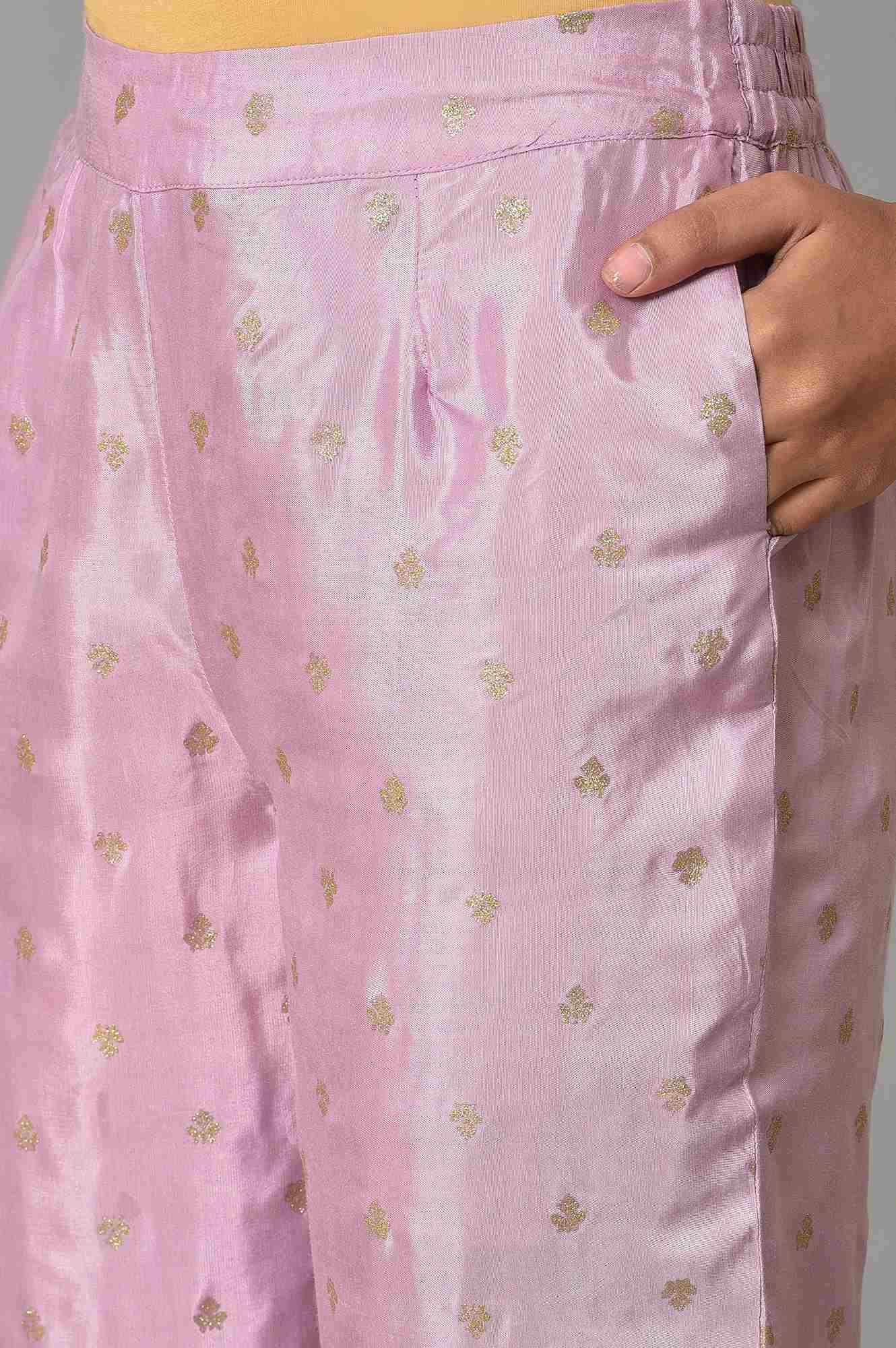 Light Purple Organza Insert Slim Pants - Image 7