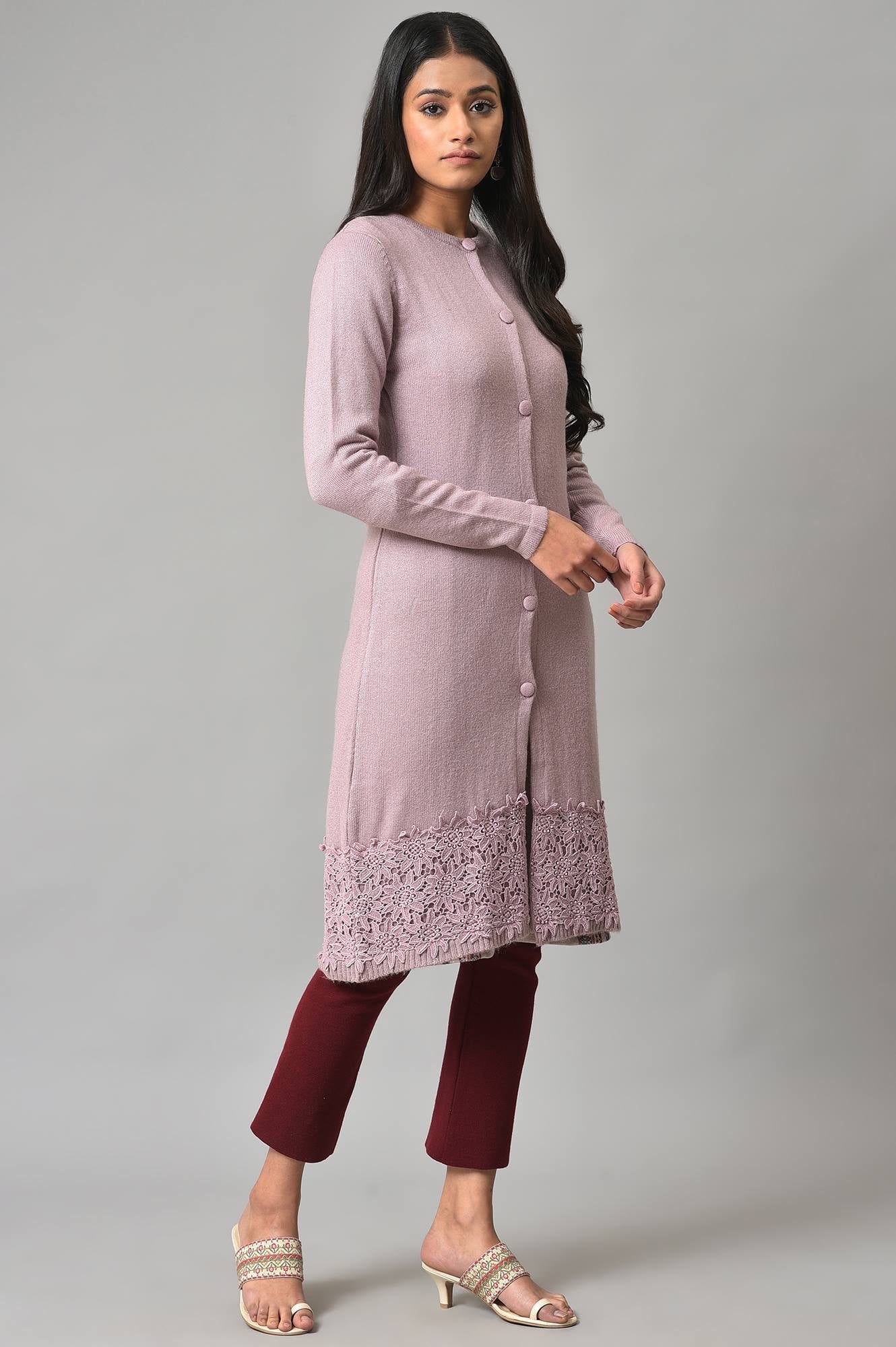 Light Purple Winter Cardigan - Image 4