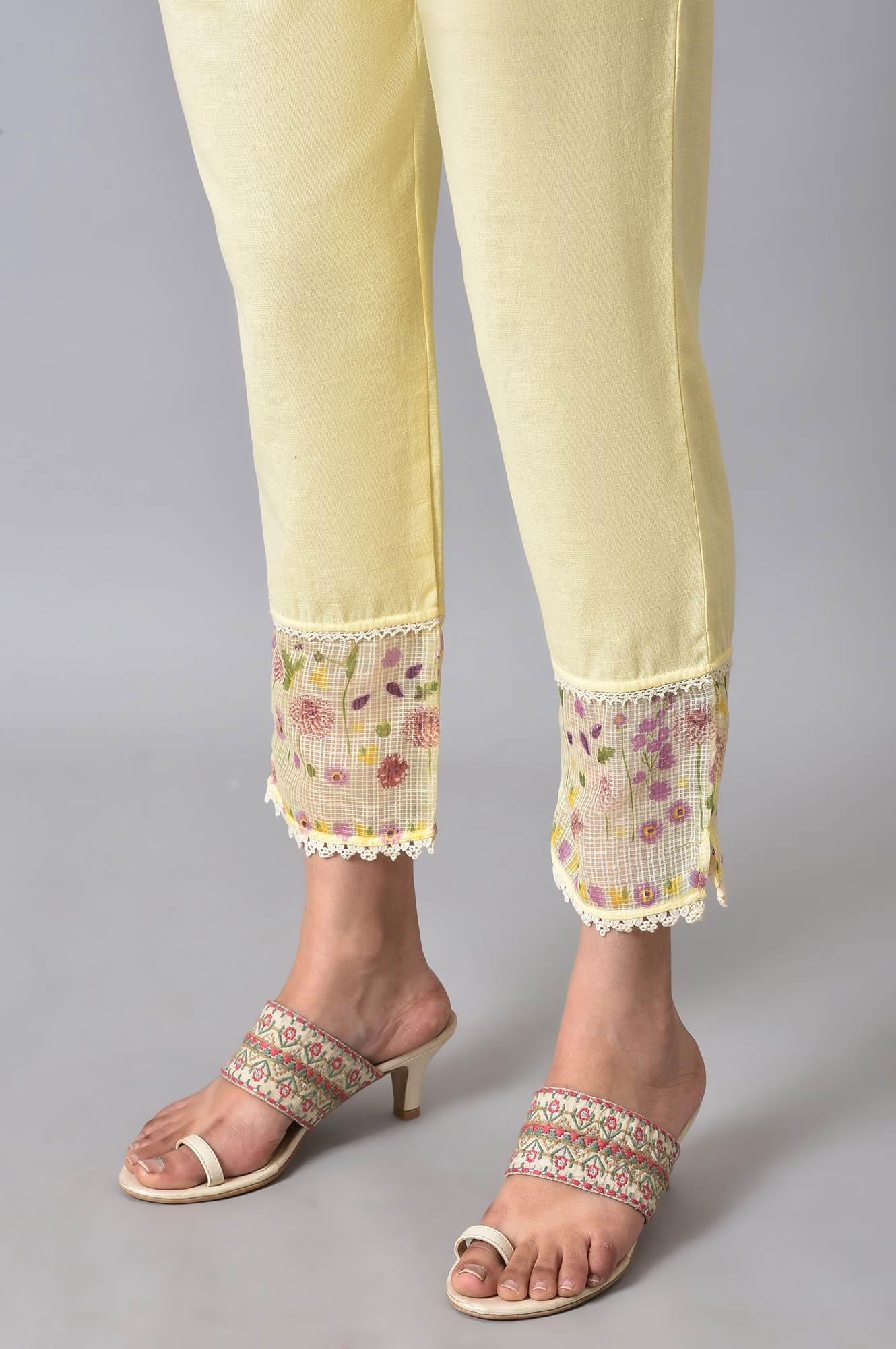 Light Yellow Printed Kota kurta Set - Image 8