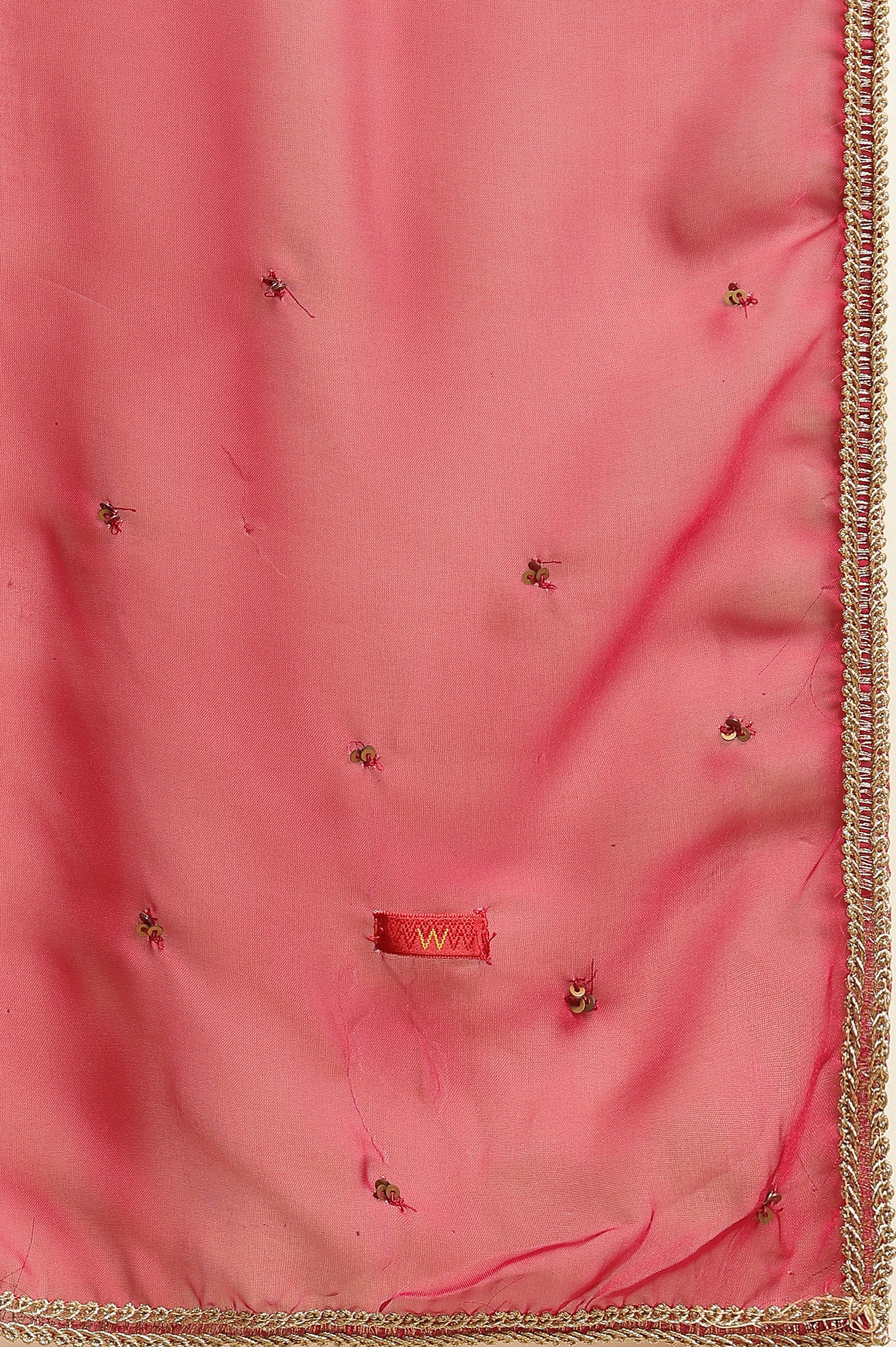 Maroon Chiffon Embellished Festive Dupatta - Image 7