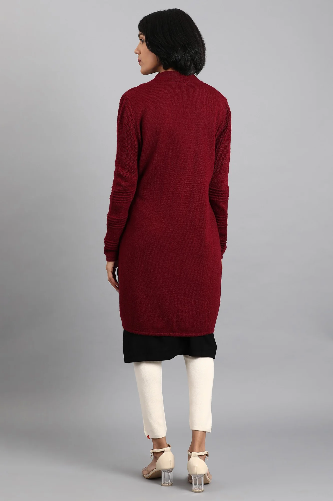 Maroon Knitted Cardigan - Image 5