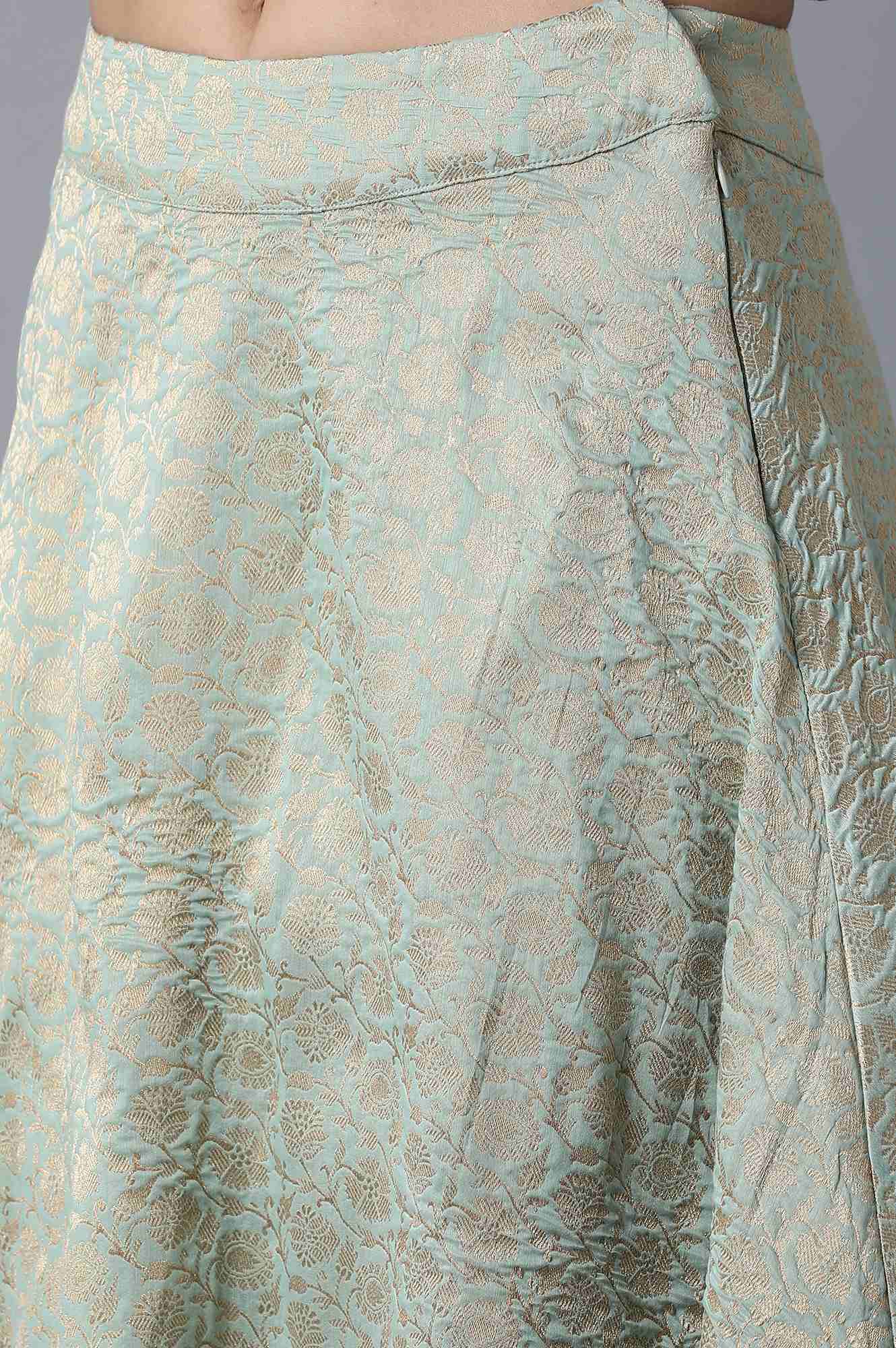 Mint Jacquard Skirt - Image 6