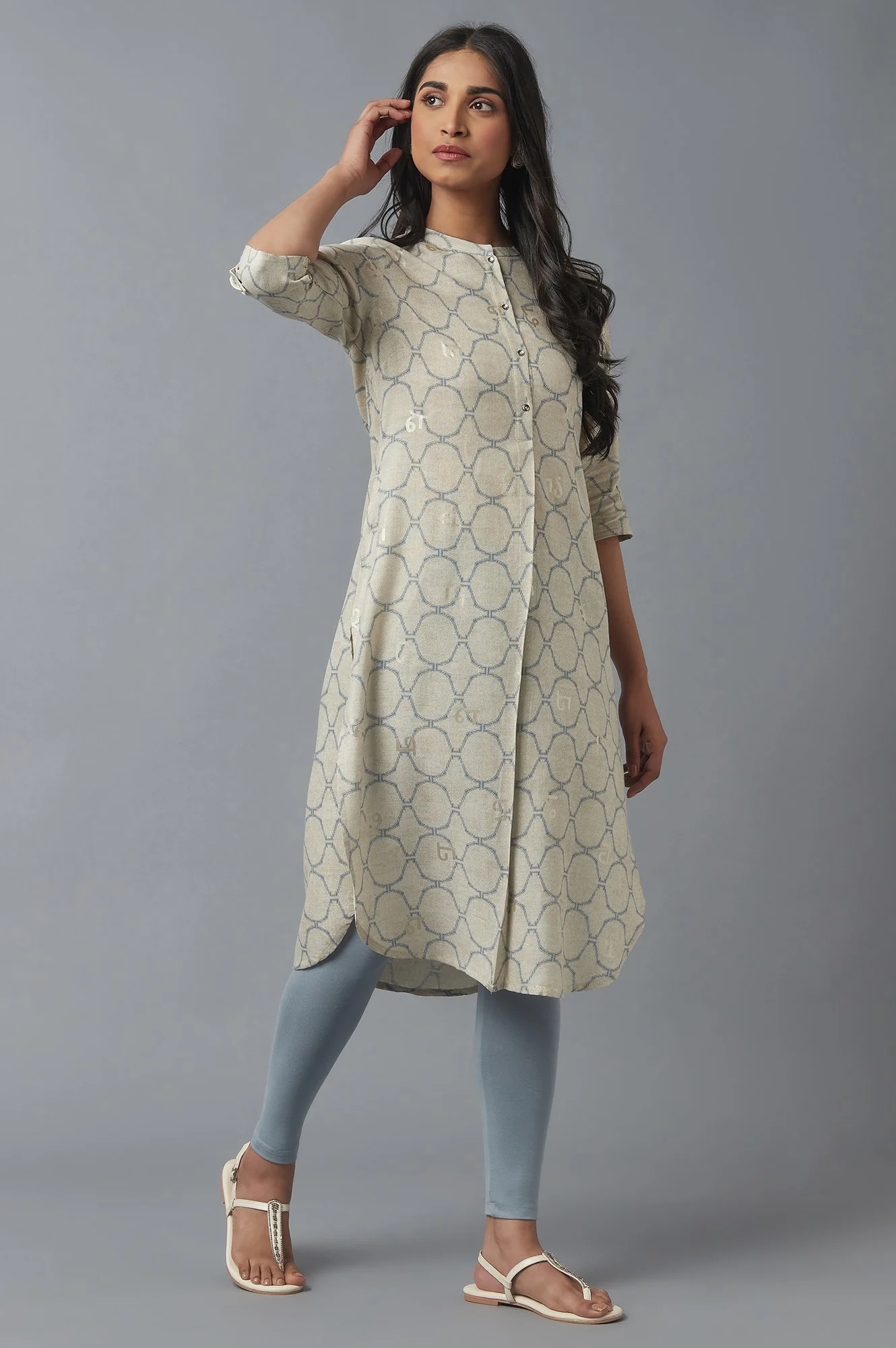 Moonbeam Grey kurta - Image 4
