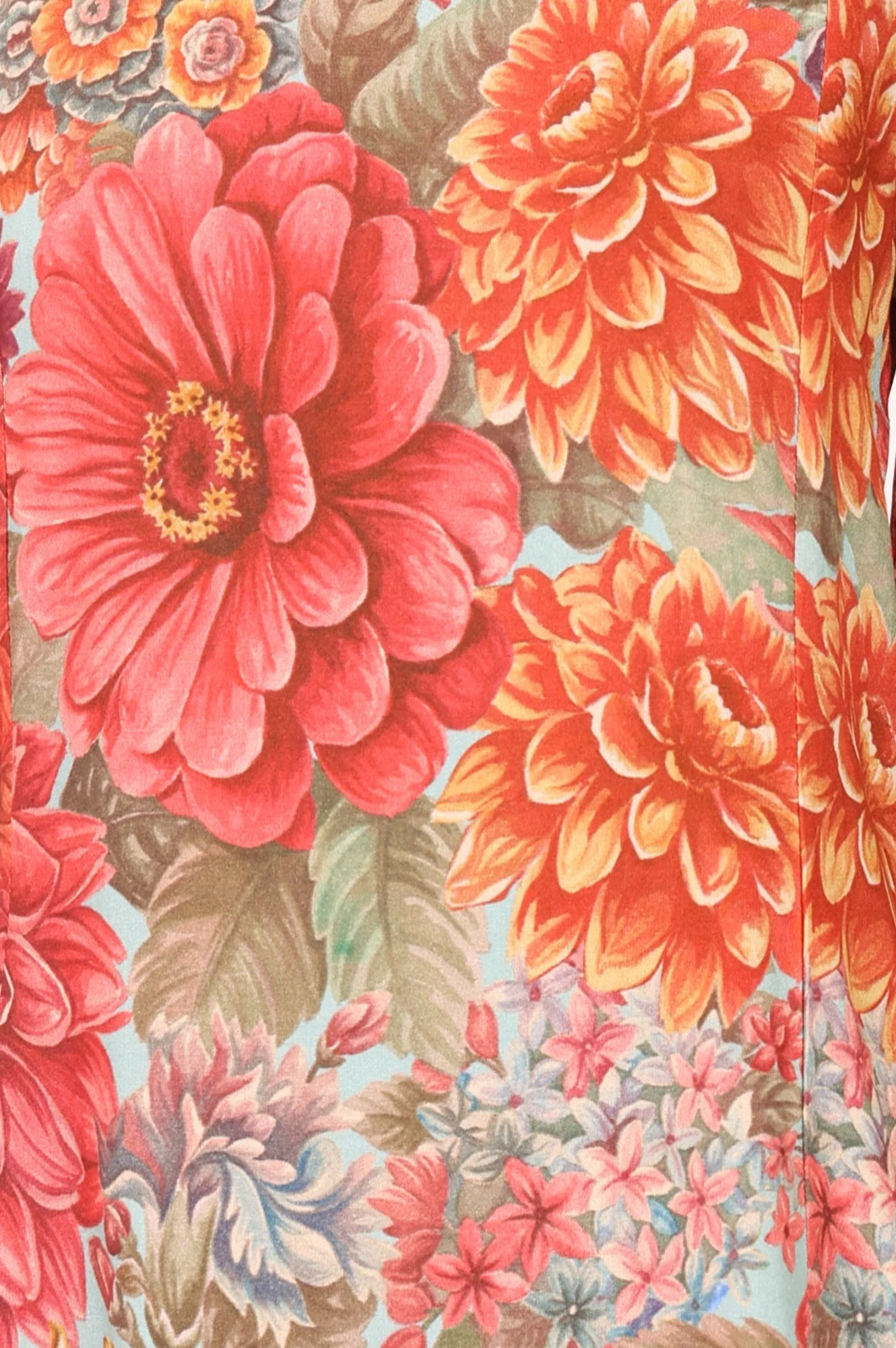 Multi-colour Floral Printed Rayon A-line Kurta with A-line Pants Set - Image 3