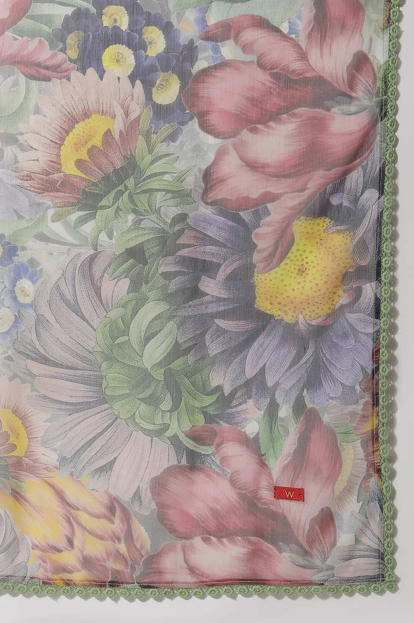 Multi-Coloured Floral Printed Kurta, Pants and Dupatta Set - Image 10