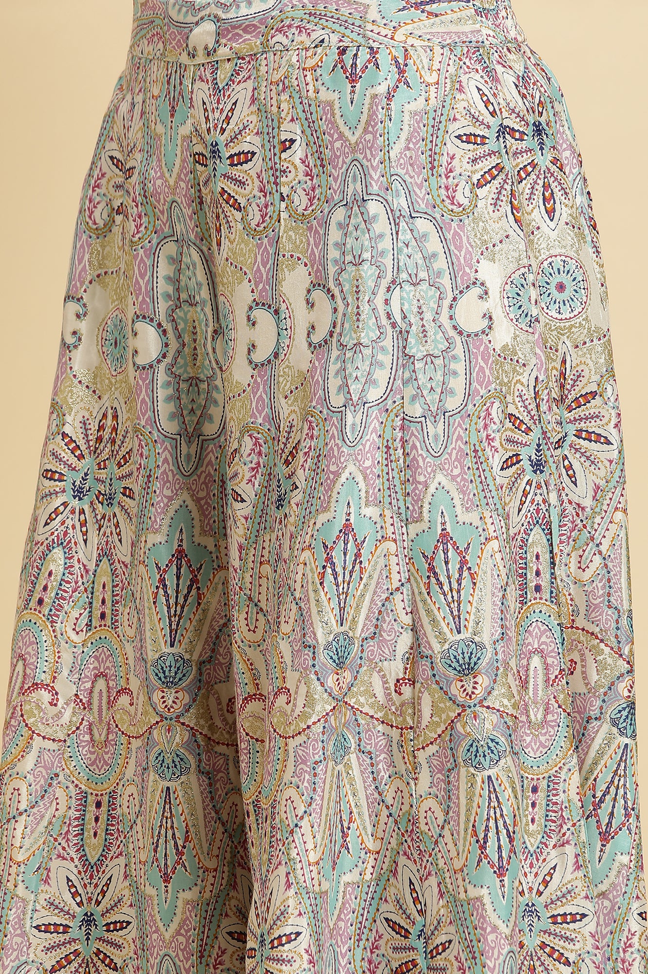 Multi-Coloured Glitter Printed Festive Cullotes - Image 7