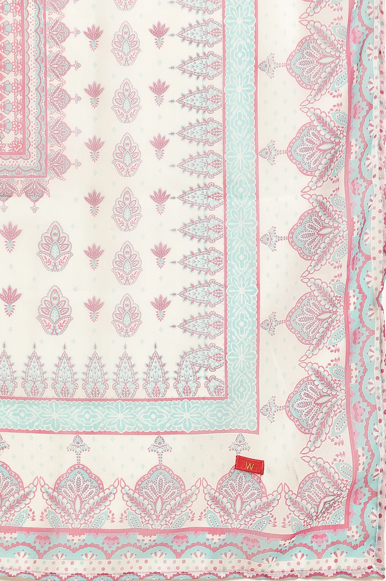Multi-Coloured Paisley Printed Dupatta - Image 5