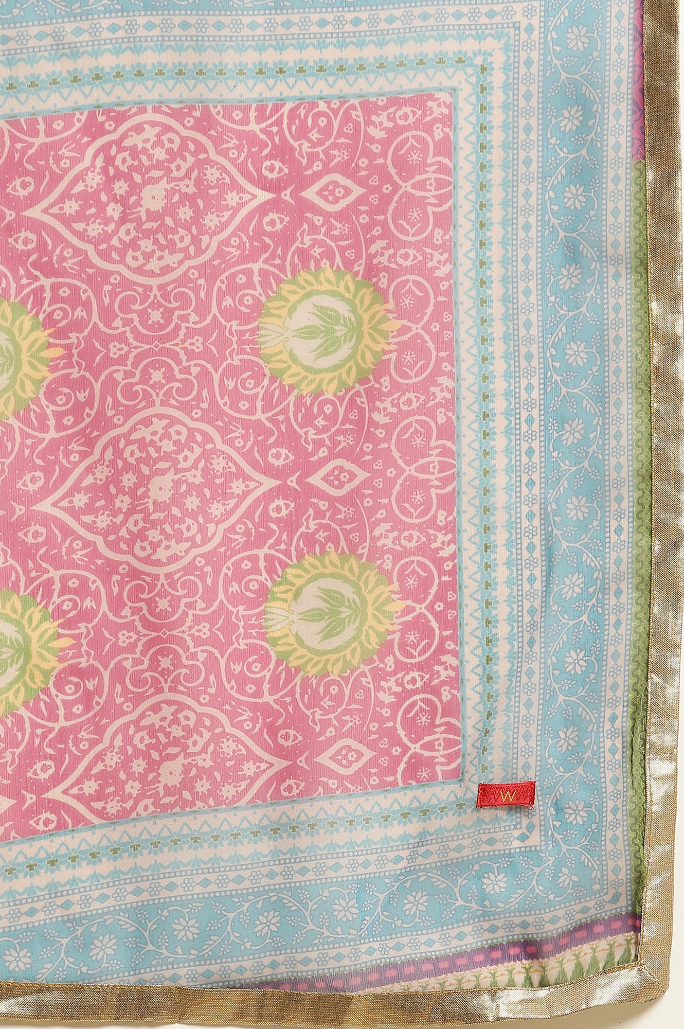Multi-Coloured Printed Chiffon Dupatta - Image 7