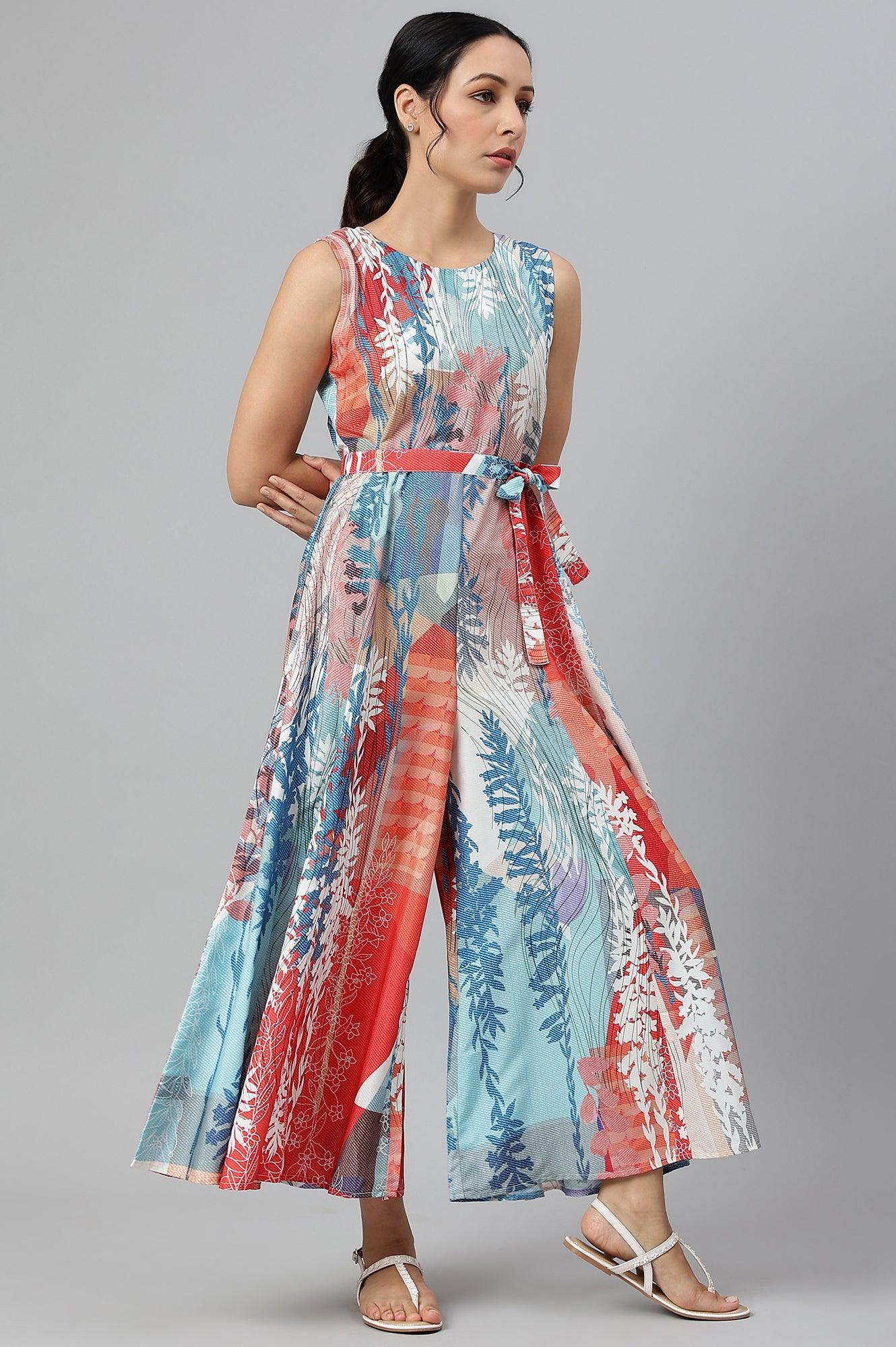 Multicoloured Abstract Printed Jumpsuit - Image 4