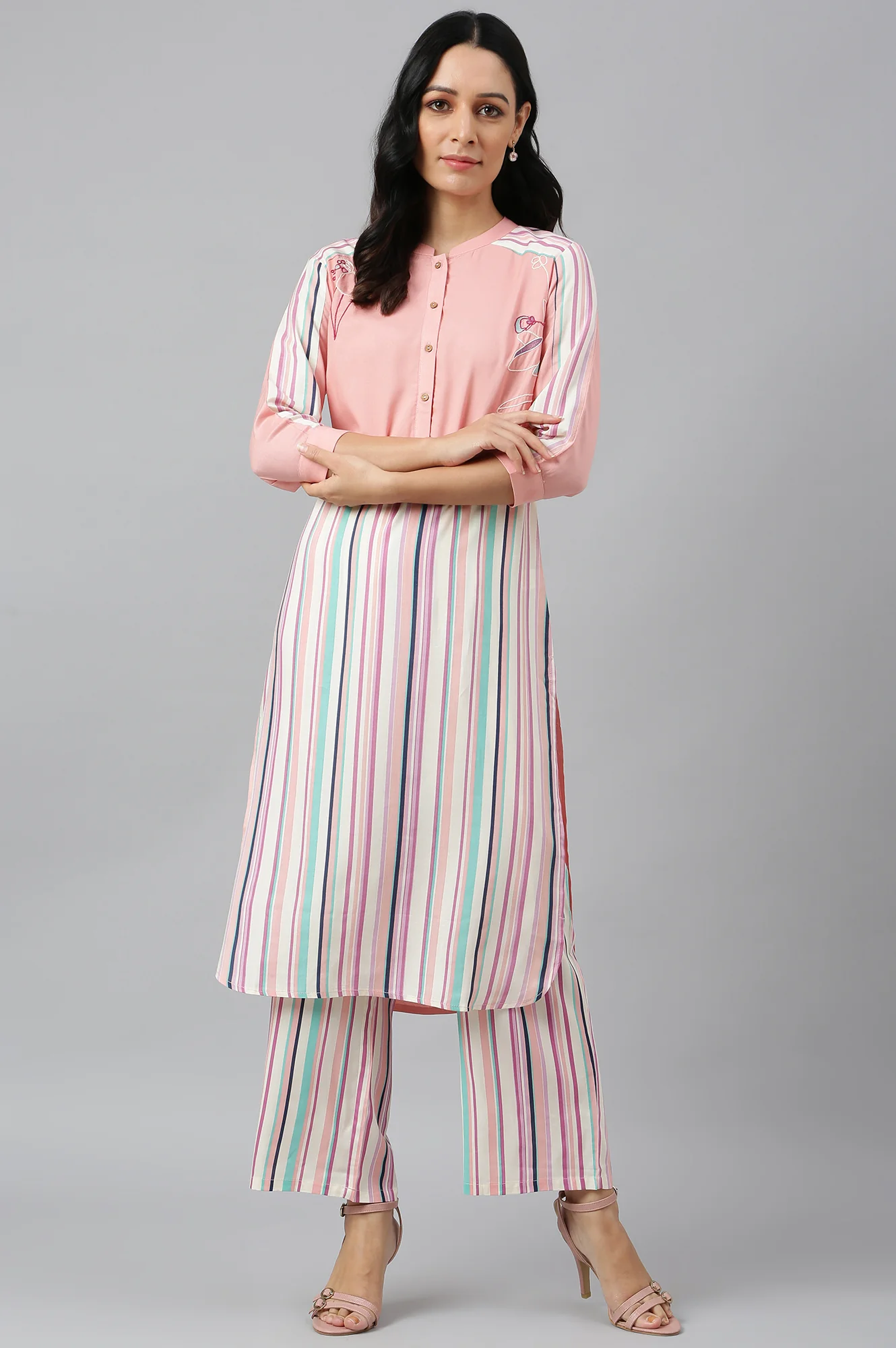 Multicoloured Rayon Printed Parallel Pants - Image 4