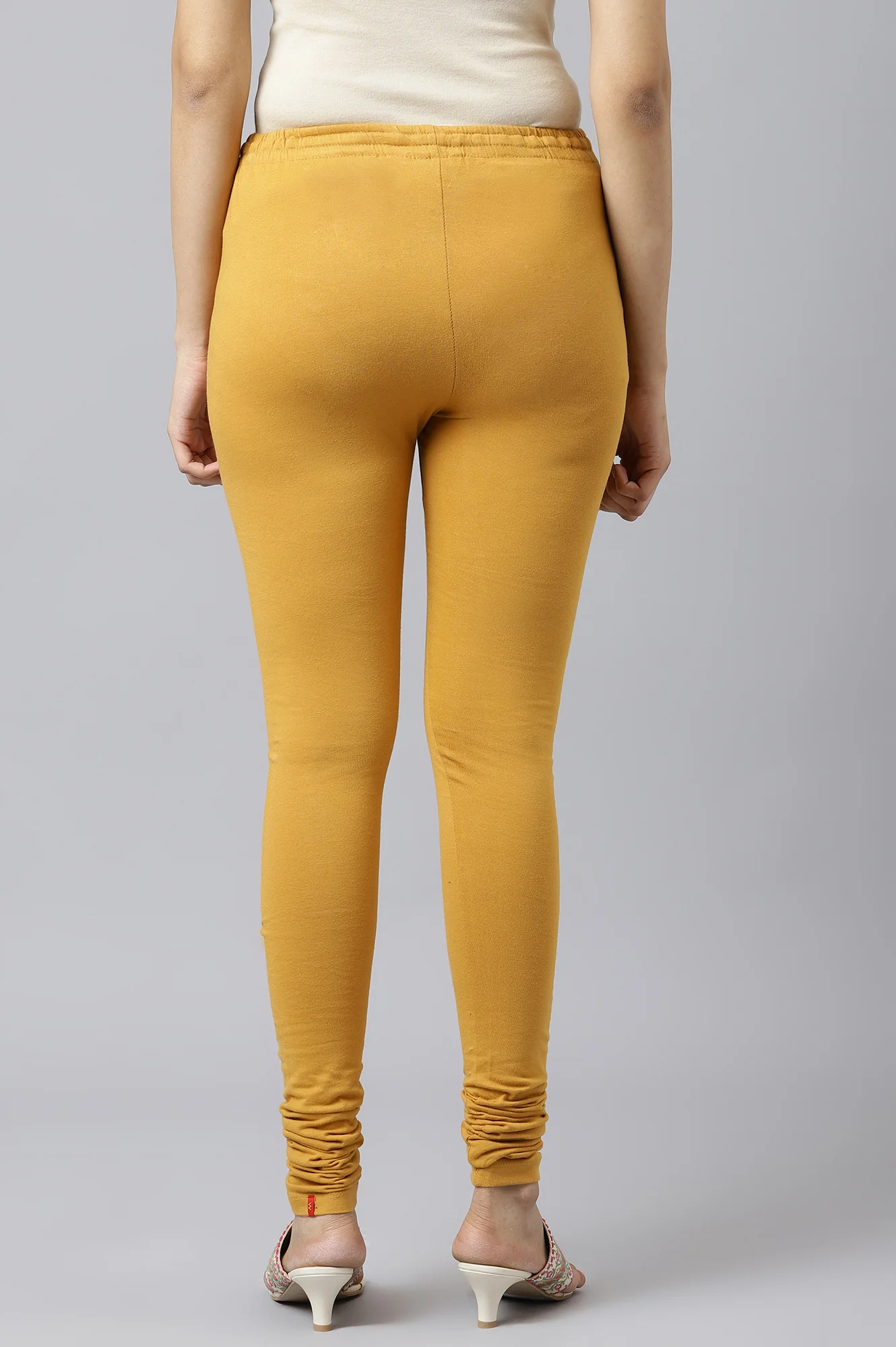 Mustard Knitted Churidar - Image 3