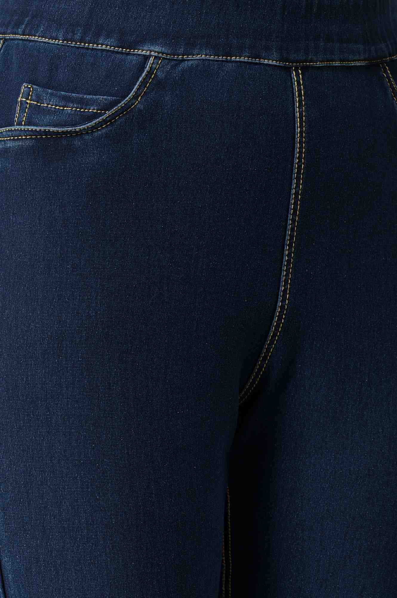 Navy Blue Denim Jeggings - Image 7